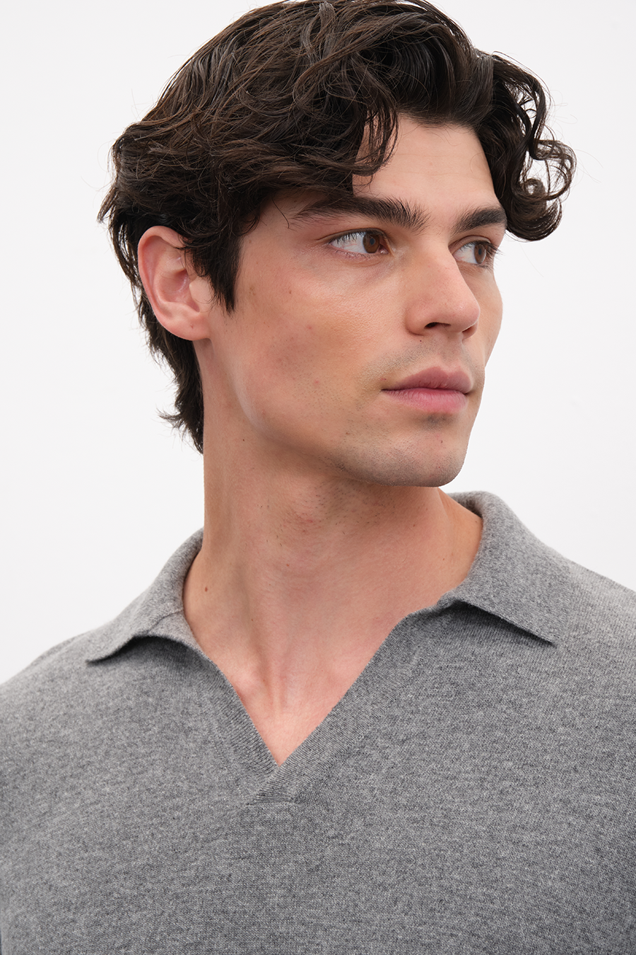 Polo Neck Cashmere Merino Sweater