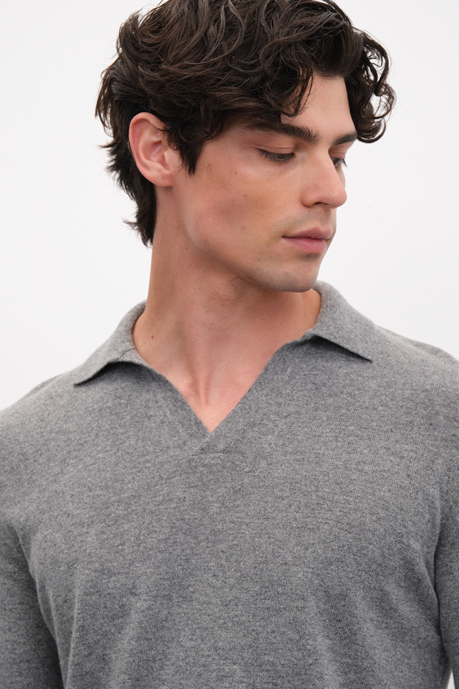Polo Neck Cashmere Merino Sweater