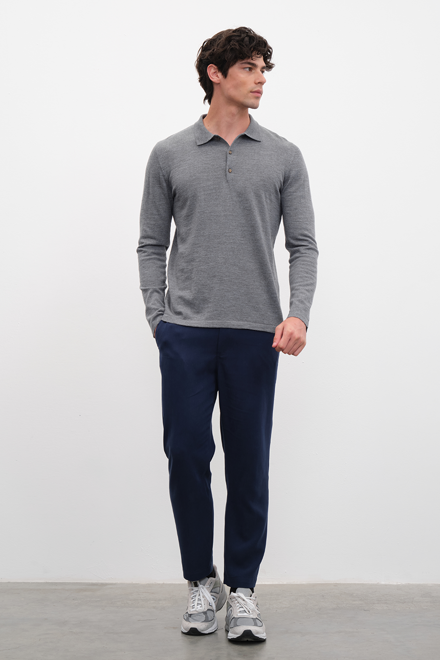 Polo Neck Lightweight Merino Sweater