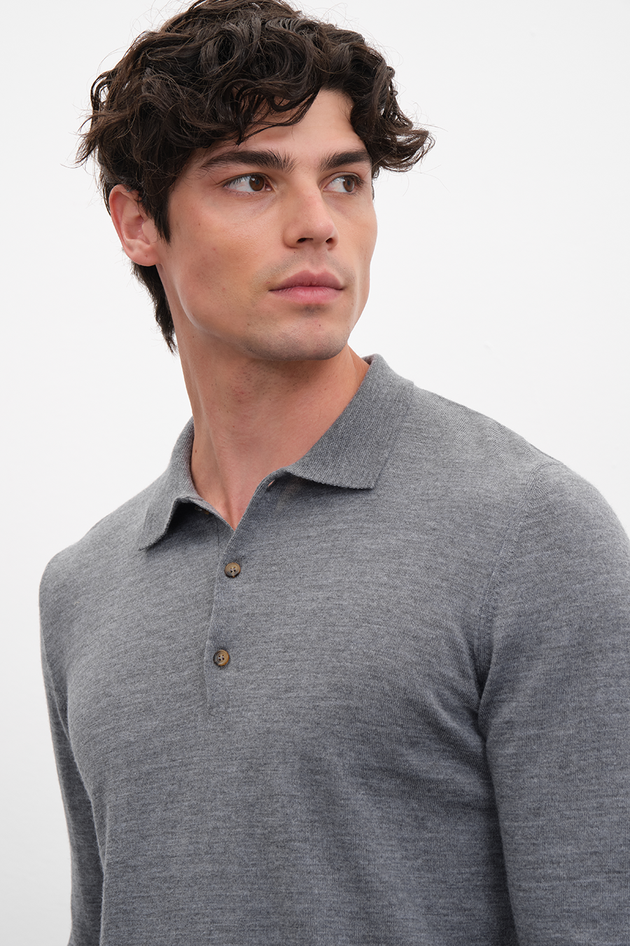 Polo Neck Lightweight Merino Sweater
