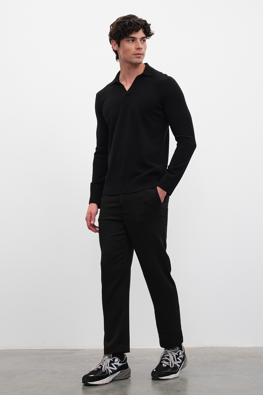 Polo Neck Cashmere Merino Sweater
