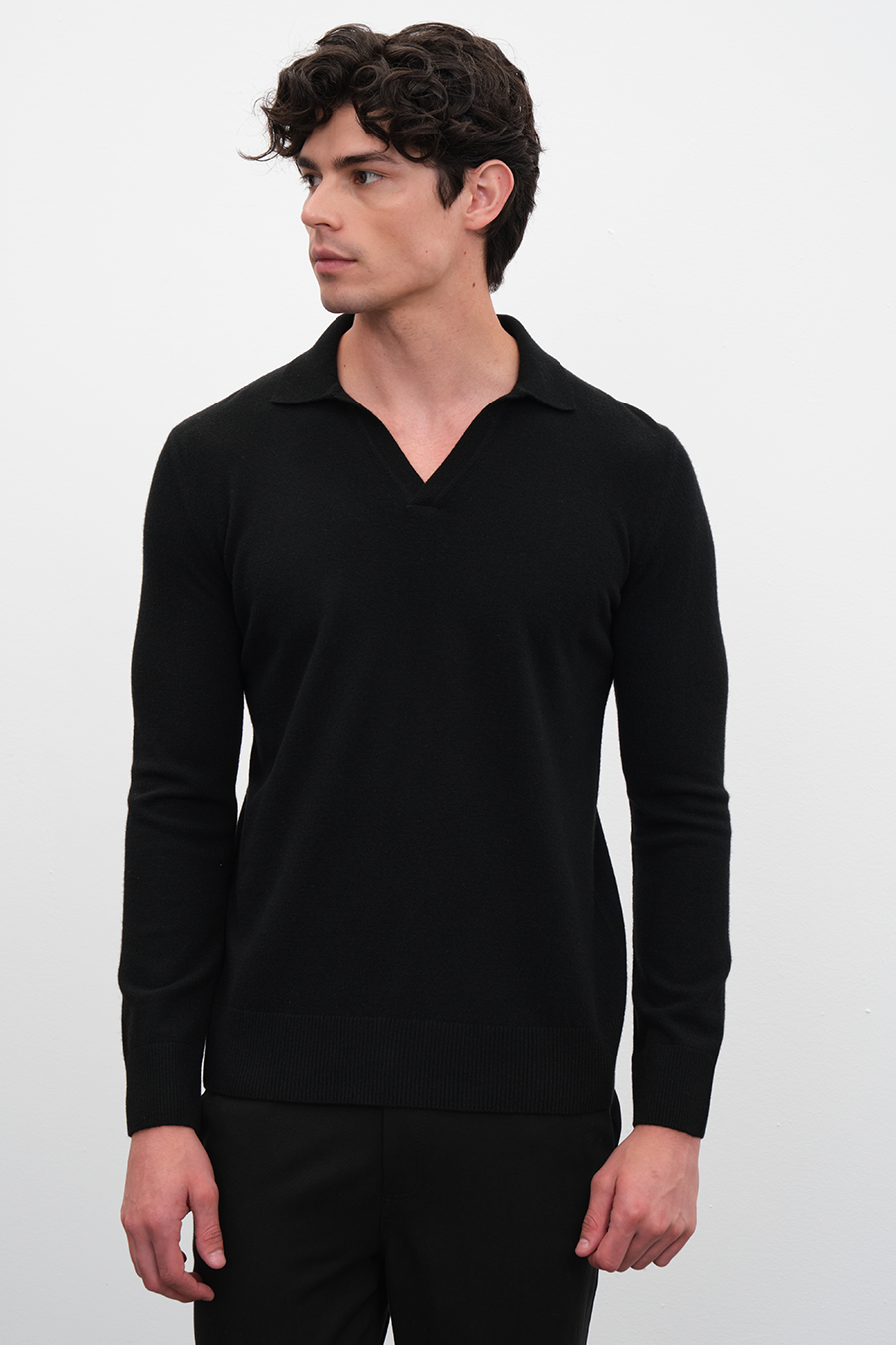 Polo Neck Cashmere Merino Sweater