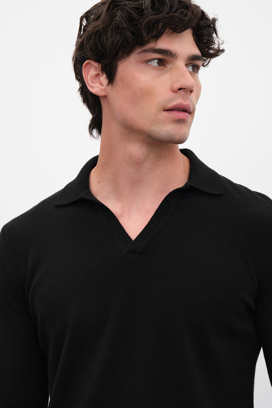 Polo Neck Cashmere Merino Sweater