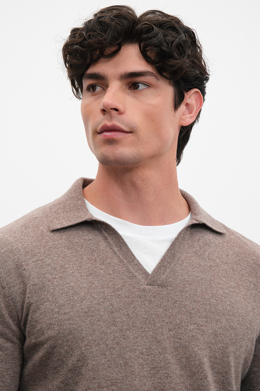 Polo Neck Cashmere Merino Sweater