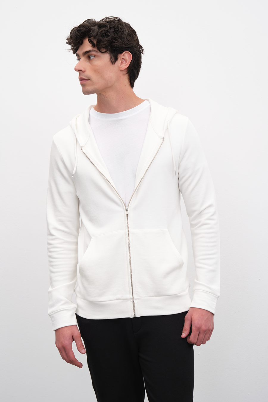 Modal Fleece Zipped Unisex Hoodie