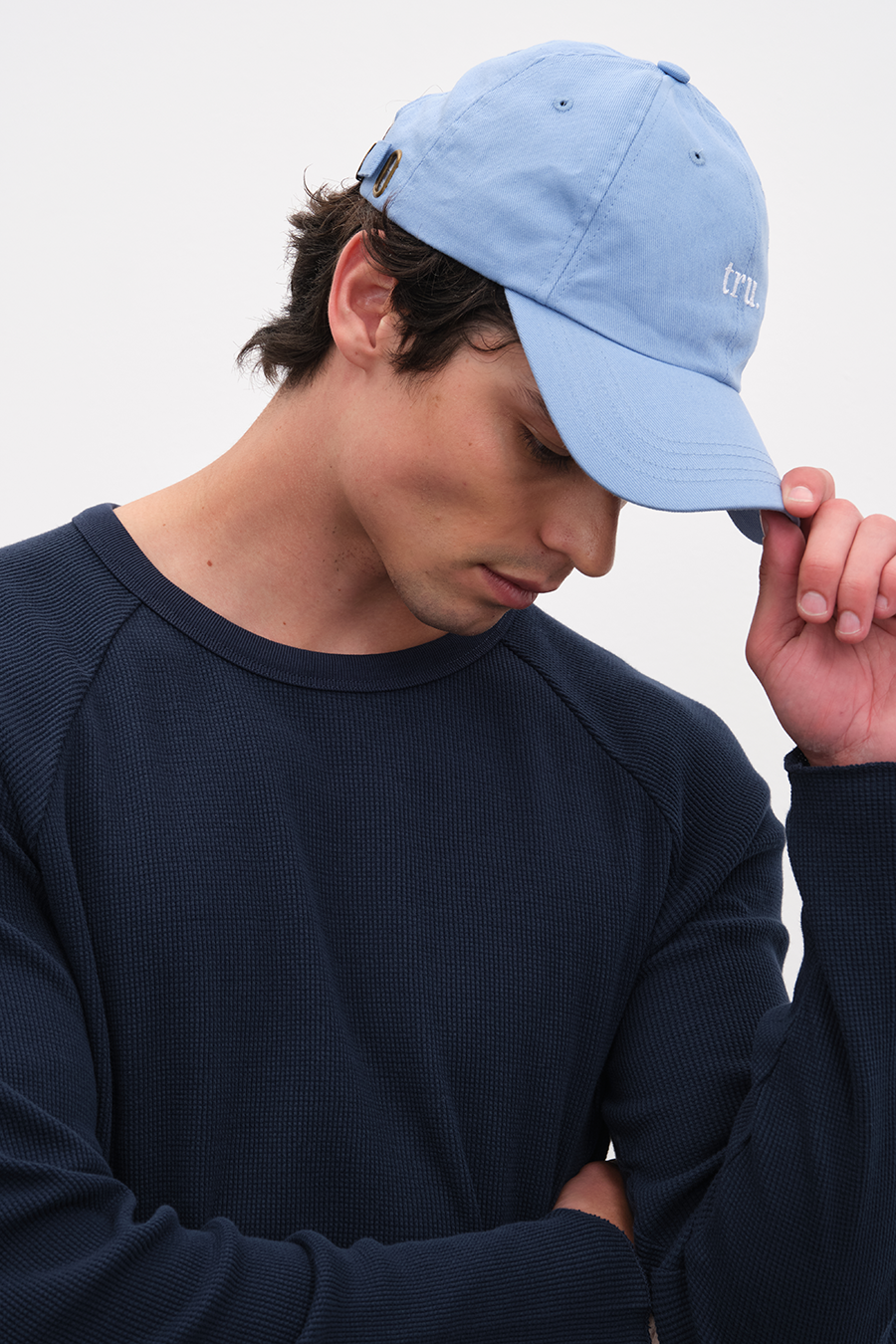 Raglan Sleeve Waffle Cotton T-shirt/Sweatshirt