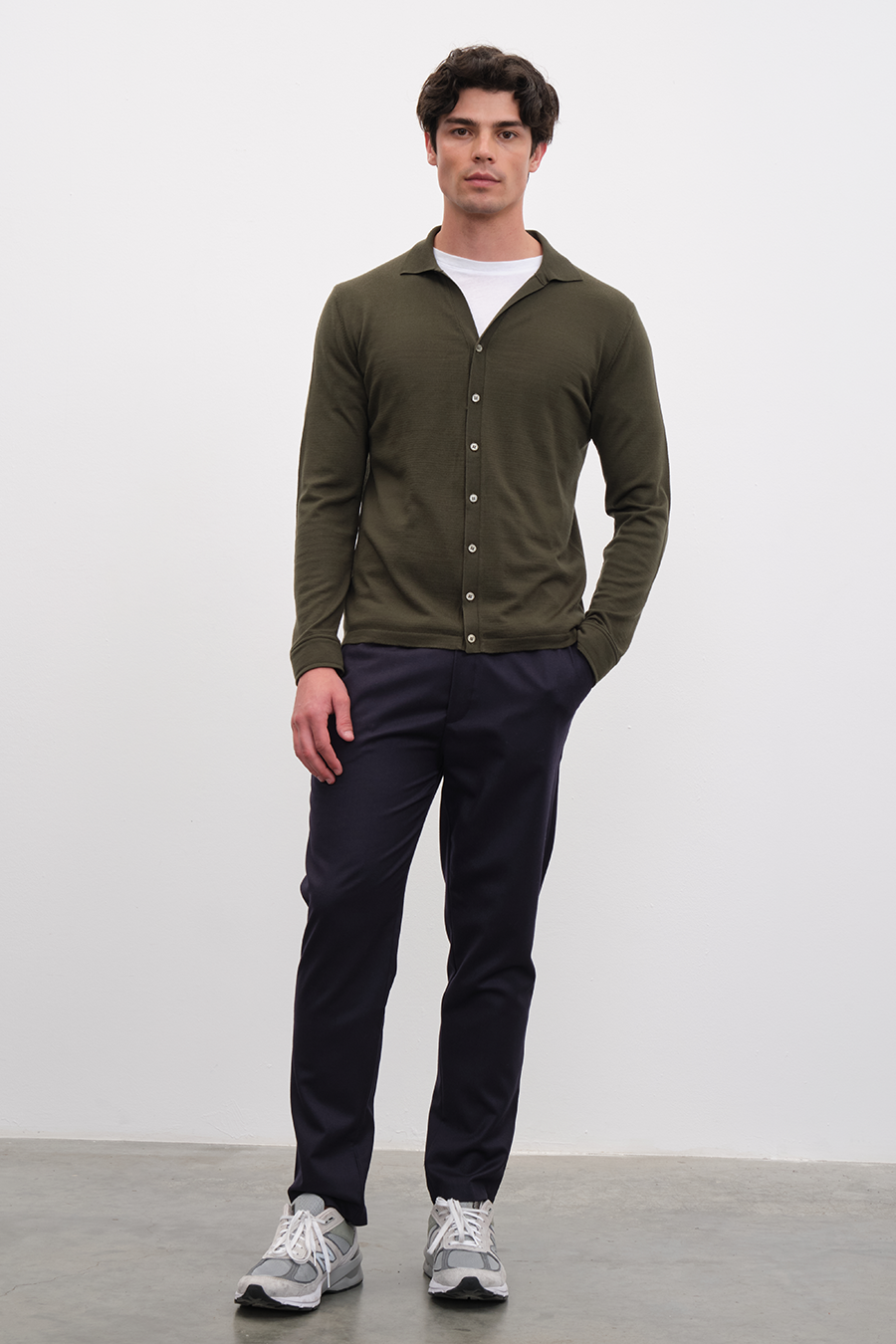 Pull-On Flannel Wool Pants