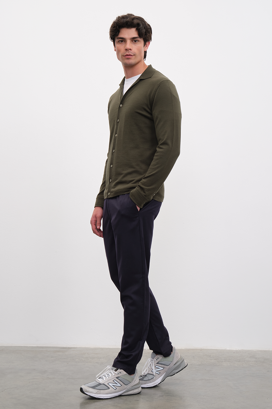 Pull-On Flannel Wool Pants
