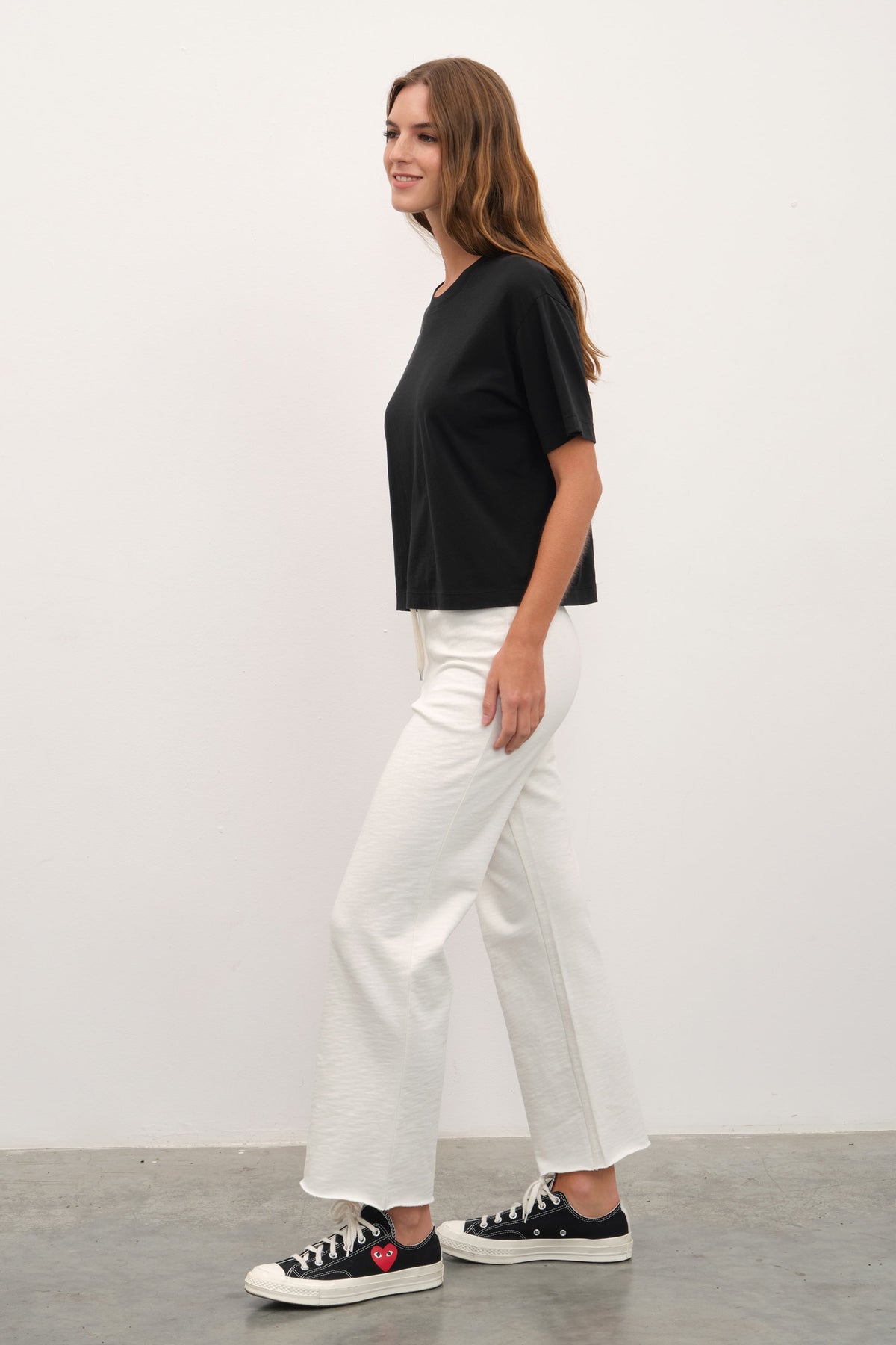 Garment-Dyed Cotton Crop T-shirt
