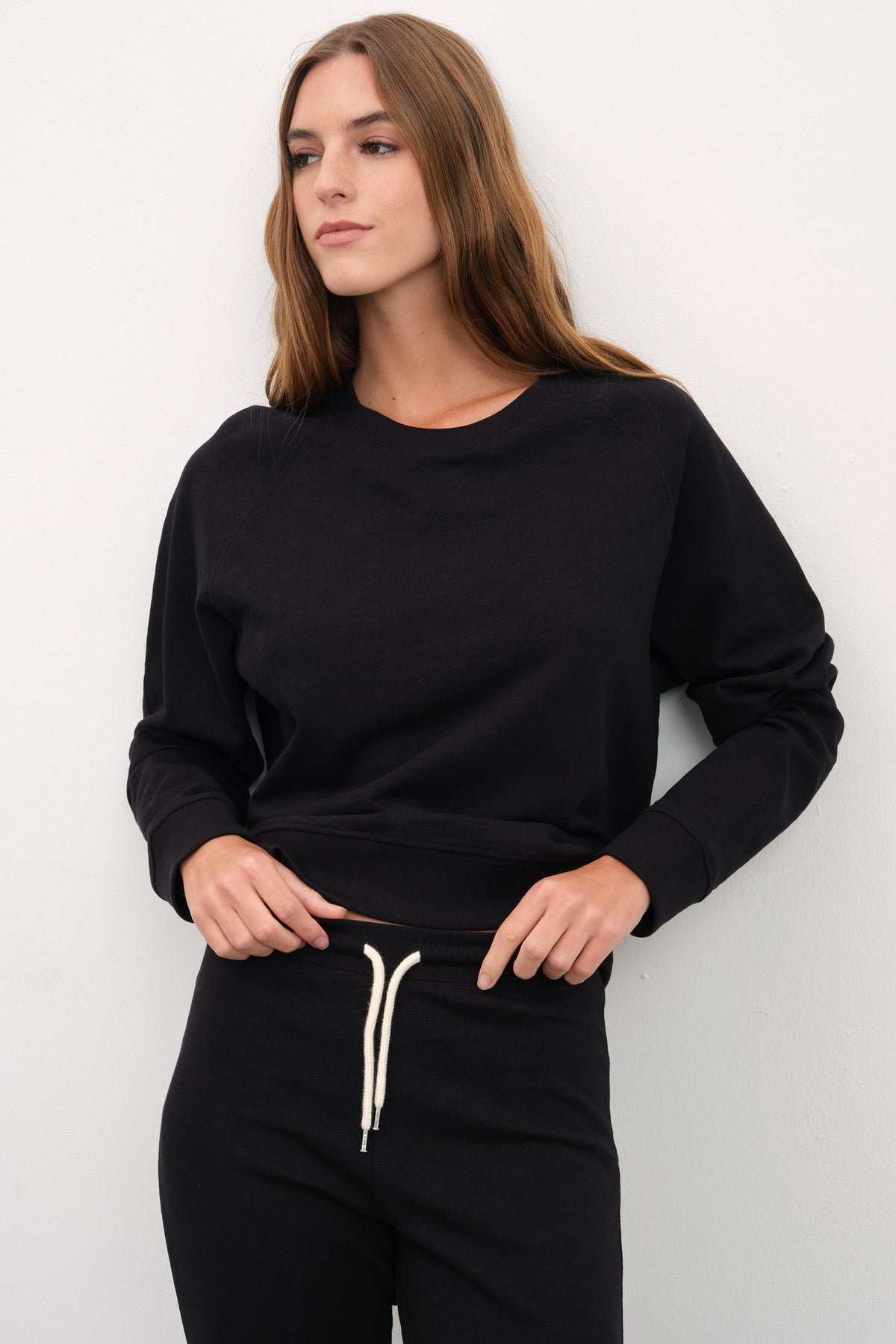 Raglan Sleeve Unisex Sweatshirt in Slub Cotton