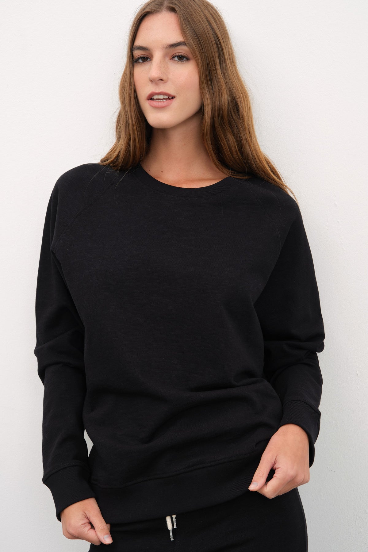 Raglan Sleeve Unisex Sweatshirt in Slub Cotton