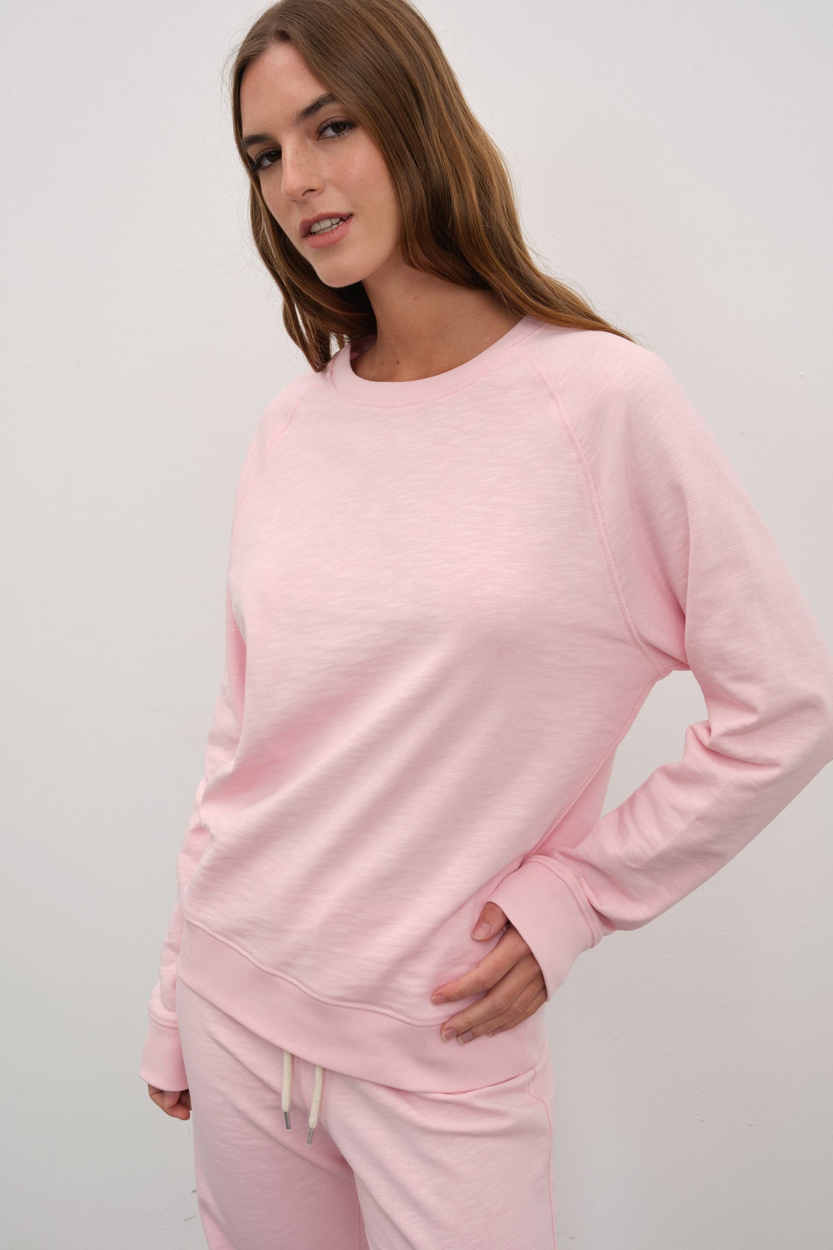 Raglan Sleeve Unisex Sweatshirt in Slub Cotton