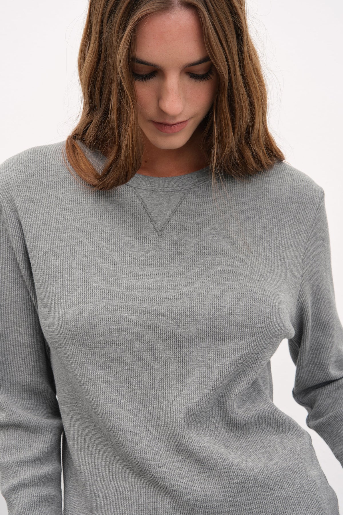 Waffle Cotton Long Sleeve Unisex T-shirt
