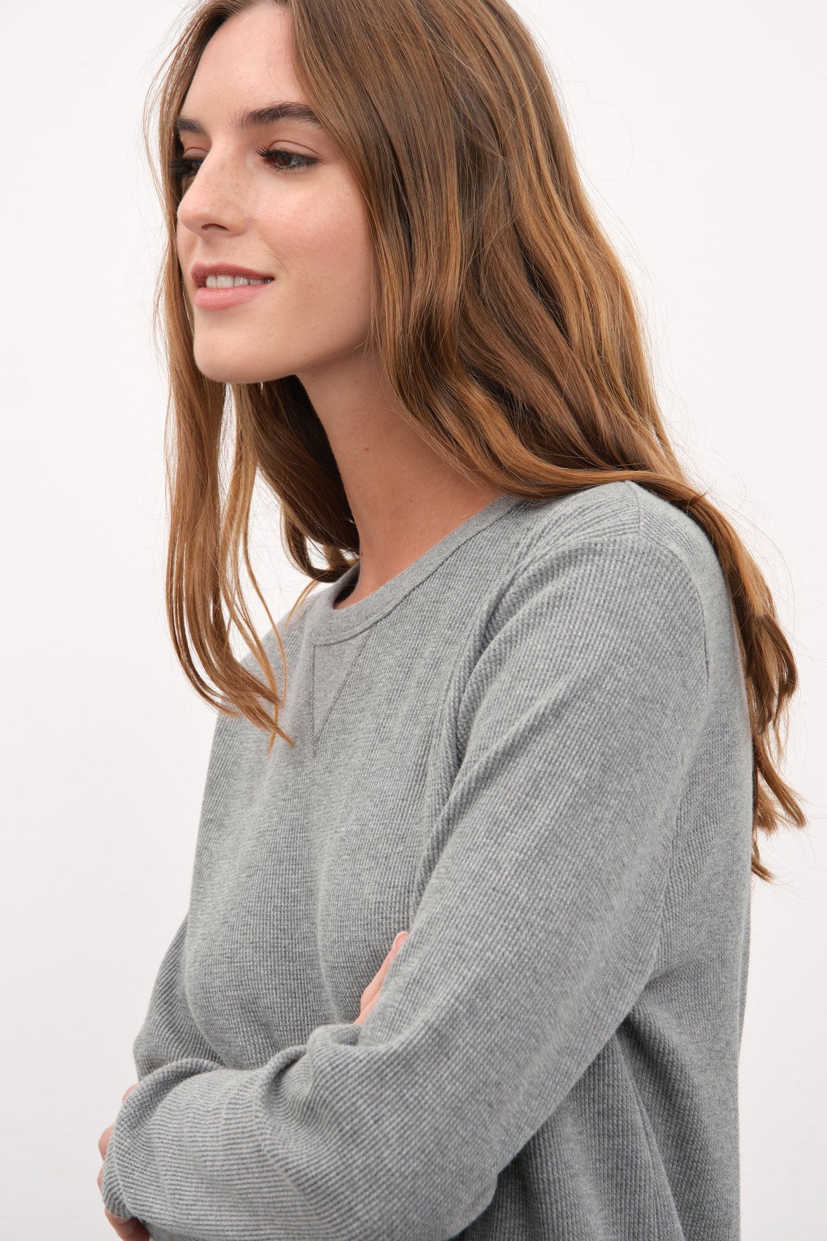 Waffle Cotton Long Sleeve Unisex T-shirt