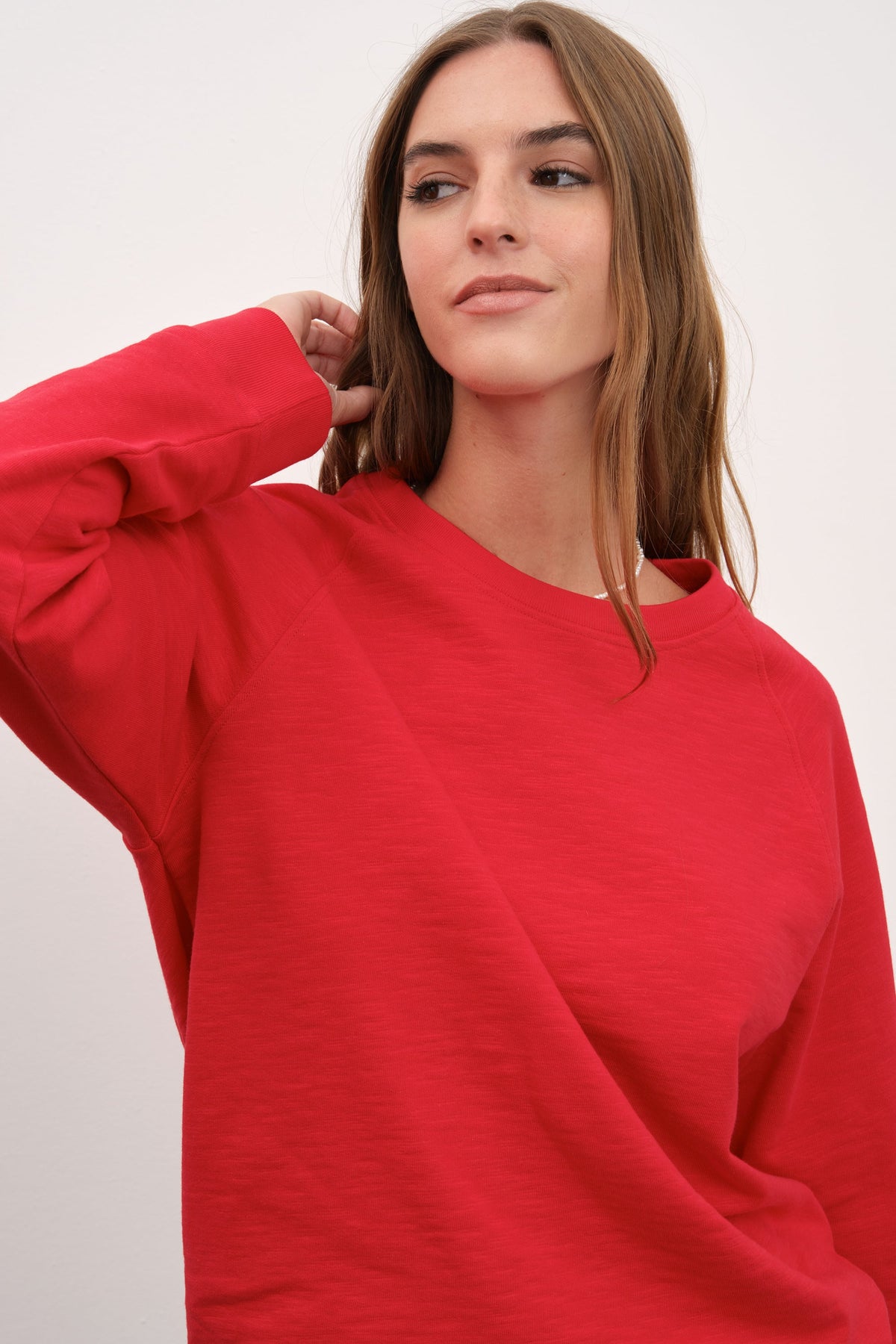 Raglan Sleeve Unisex Sweatshirt in Slub Cotton