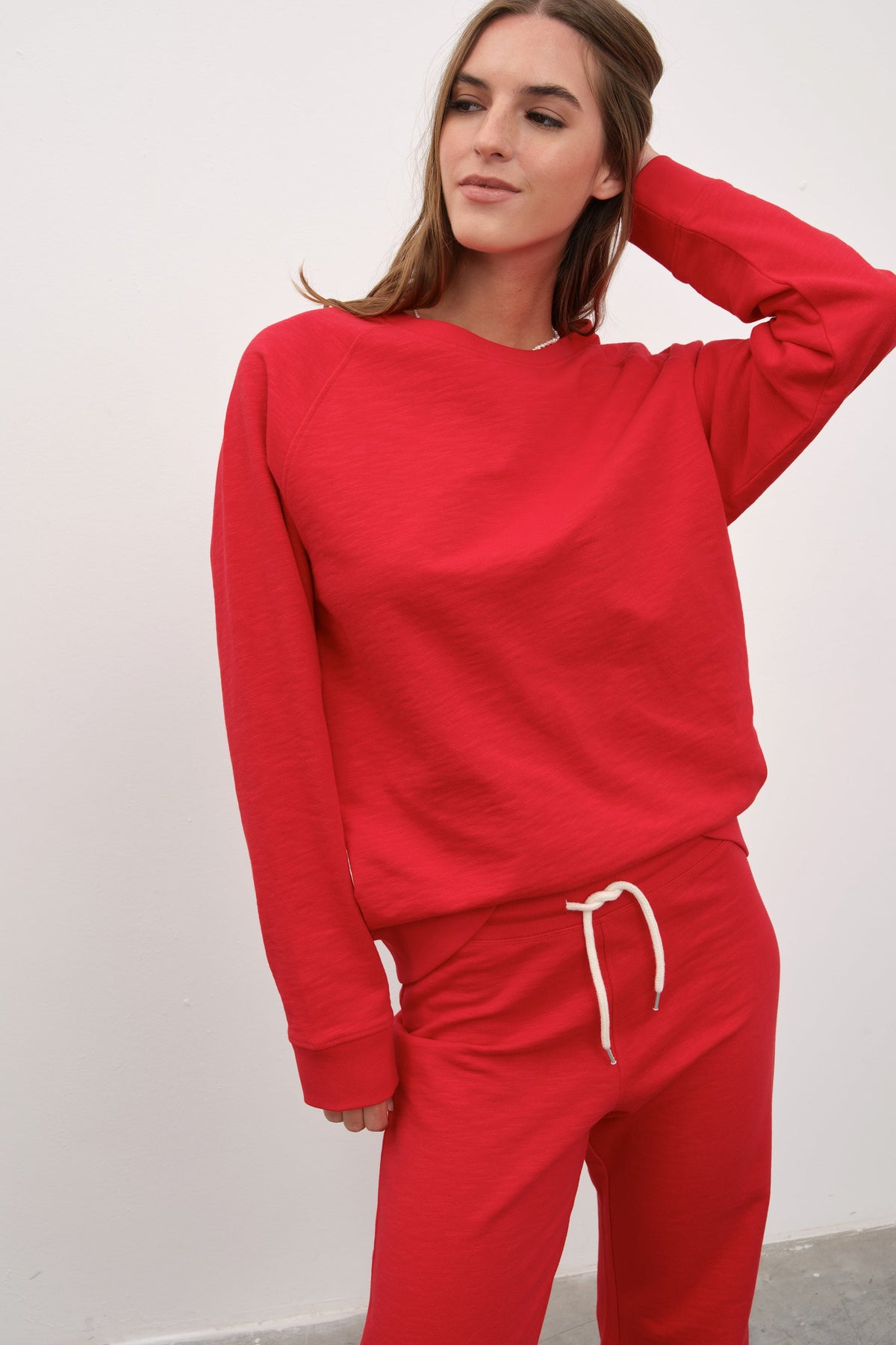 Raglan Sleeve Unisex Sweatshirt in Slub Cotton