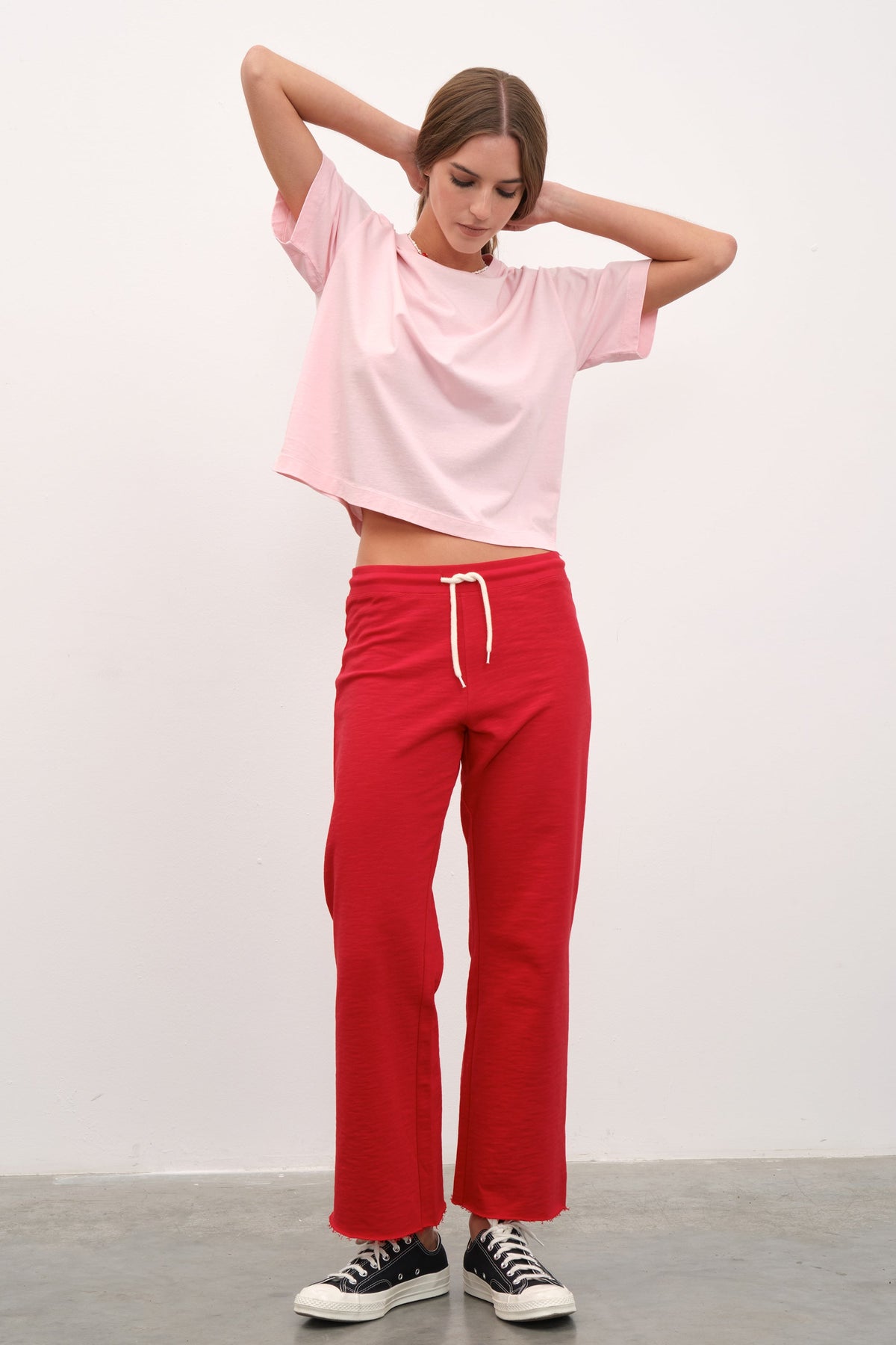 Garment-Dyed Cotton Crop T-shirt