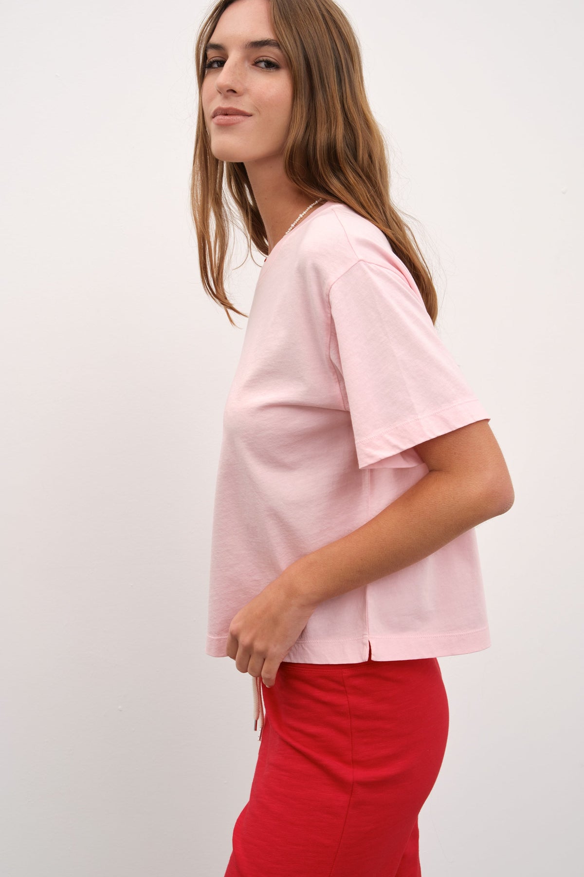 Garment-Dyed Cotton Crop T-shirt