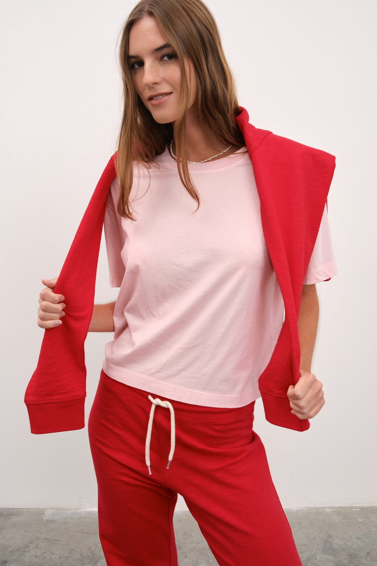 Garment-Dyed Cotton Crop T-shirt