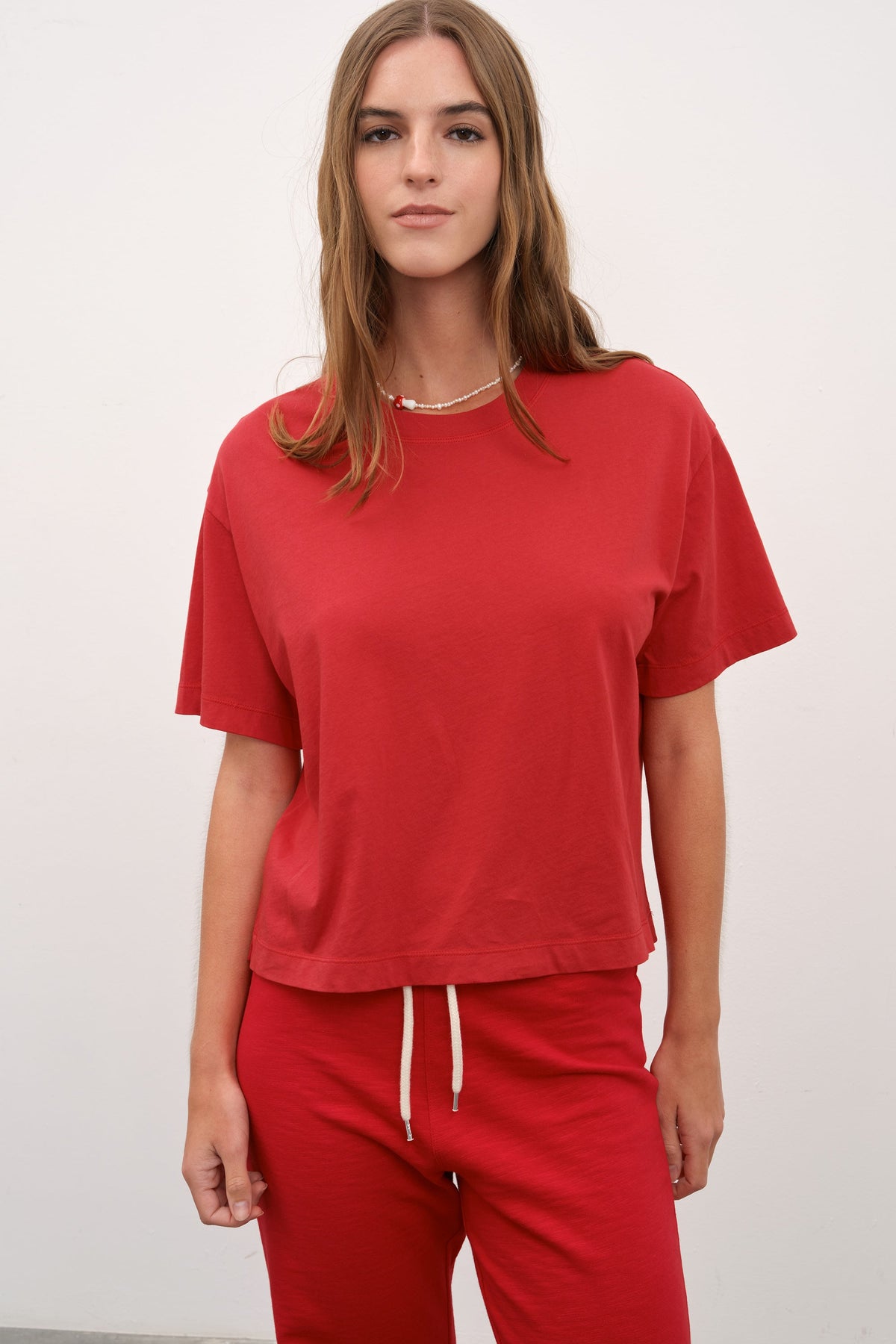 Garment-Dyed Cotton Crop T-shirt