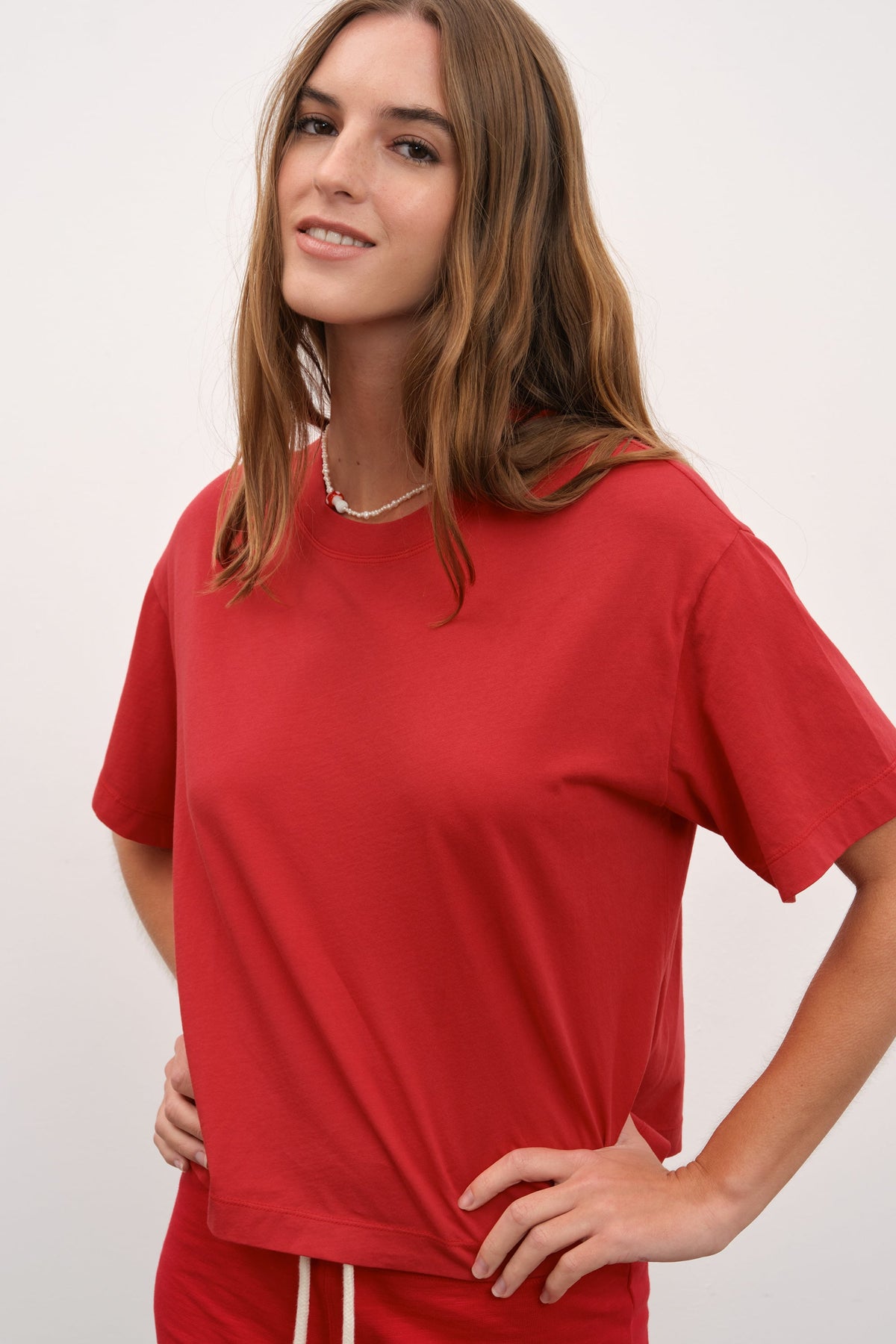 Garment-Dyed Cotton Crop T-shirt