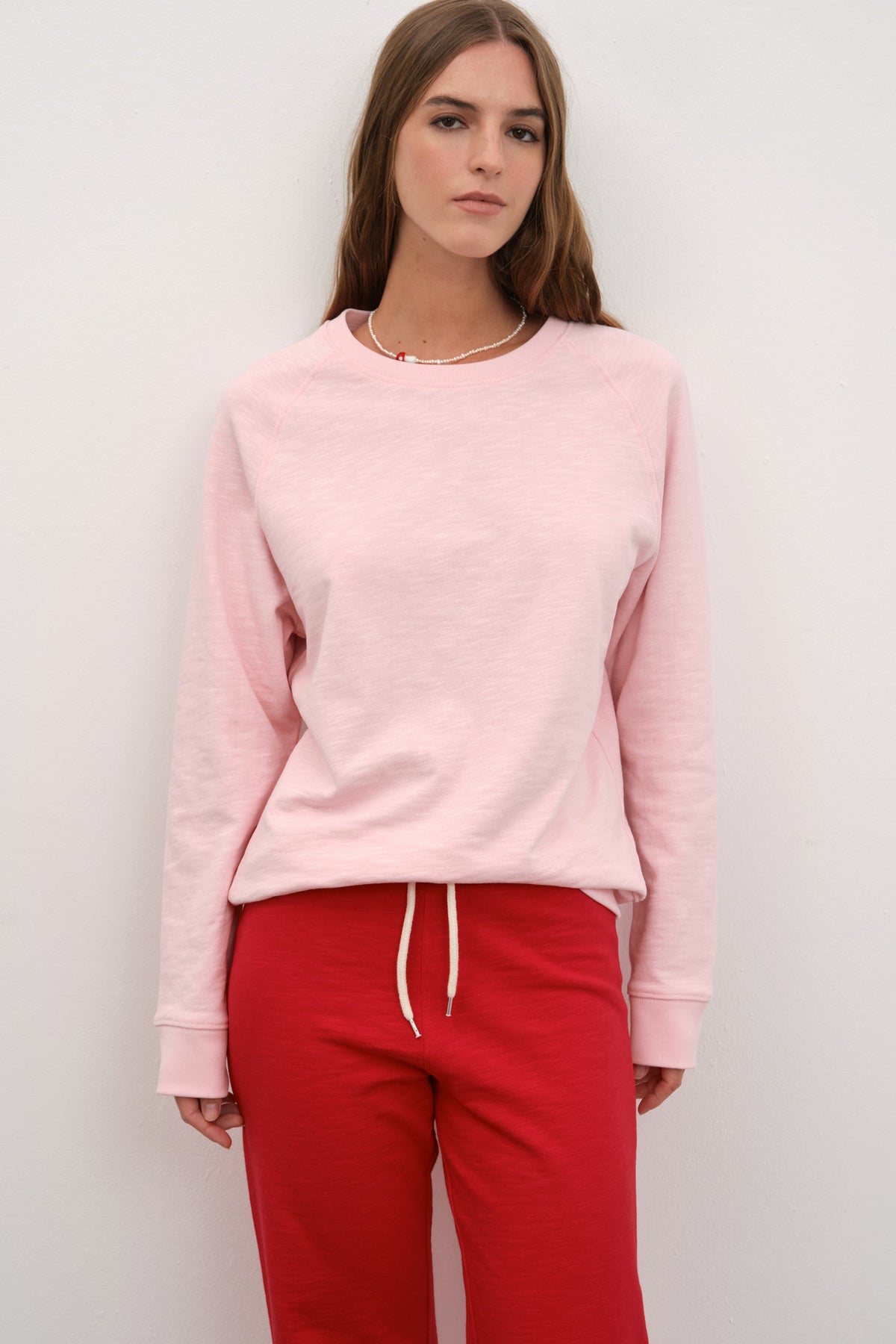 Raglan Sleeve Unisex Sweatshirt in Slub Cotton French Terry