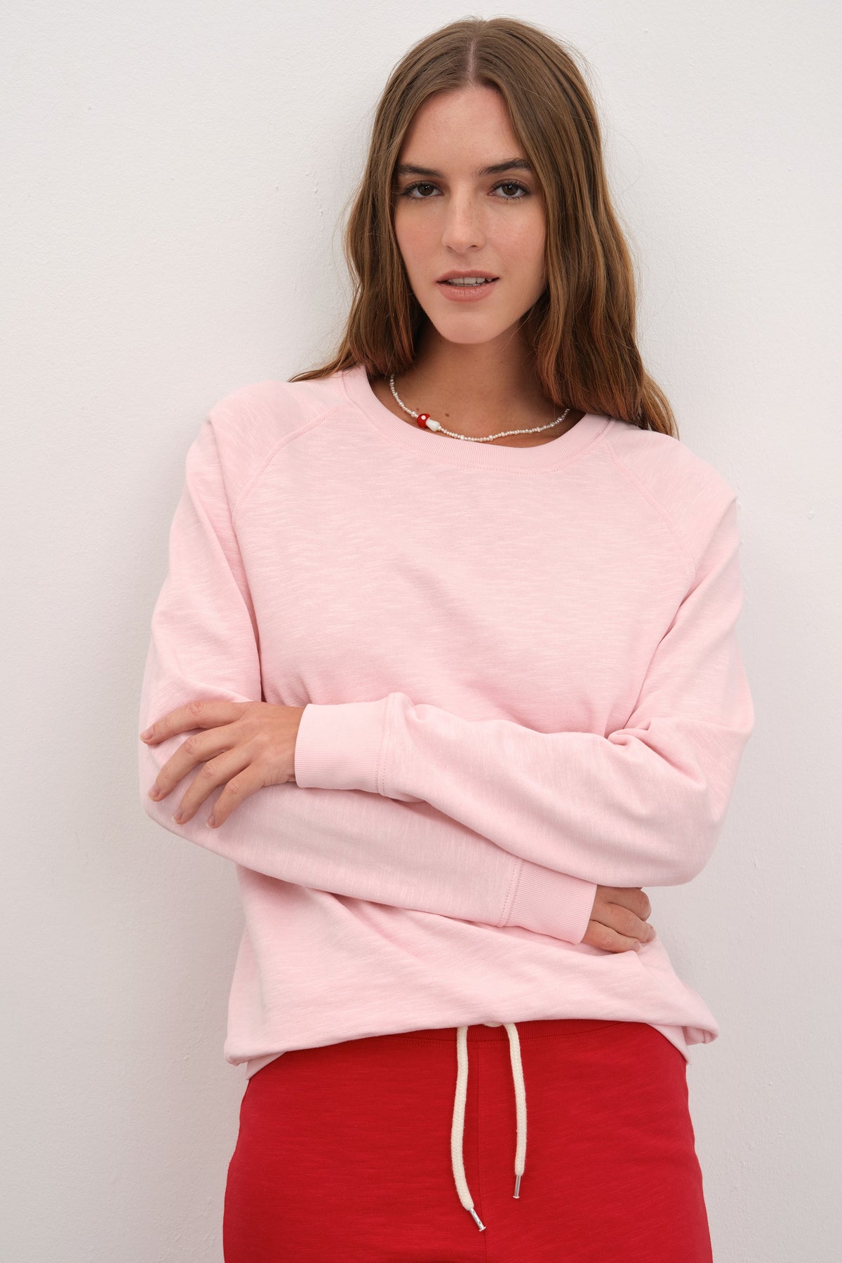 Raglan Sleeve Unisex Sweatshirt in Slub Cotton