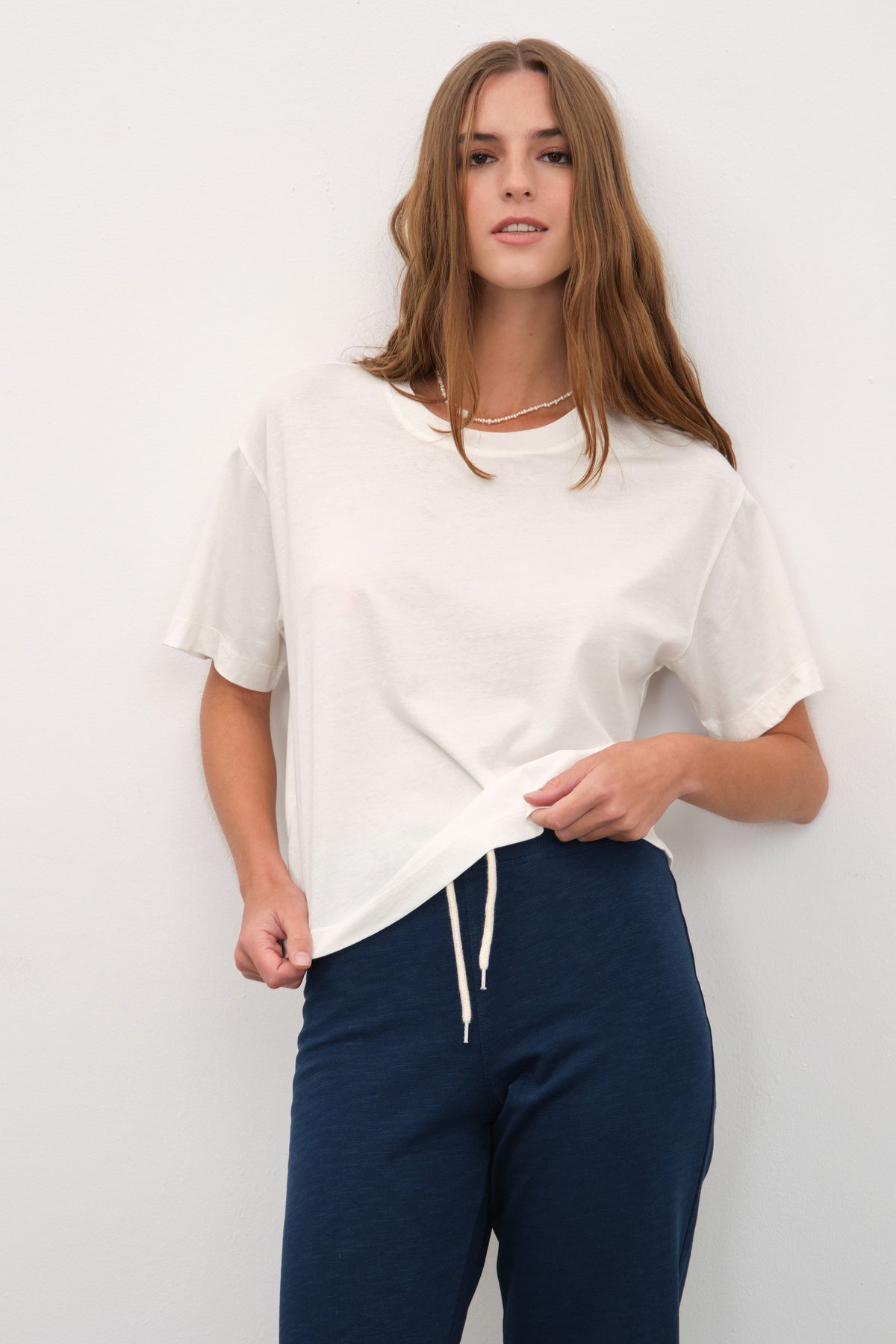 Garment-Dyed Cotton Crop T-shirt