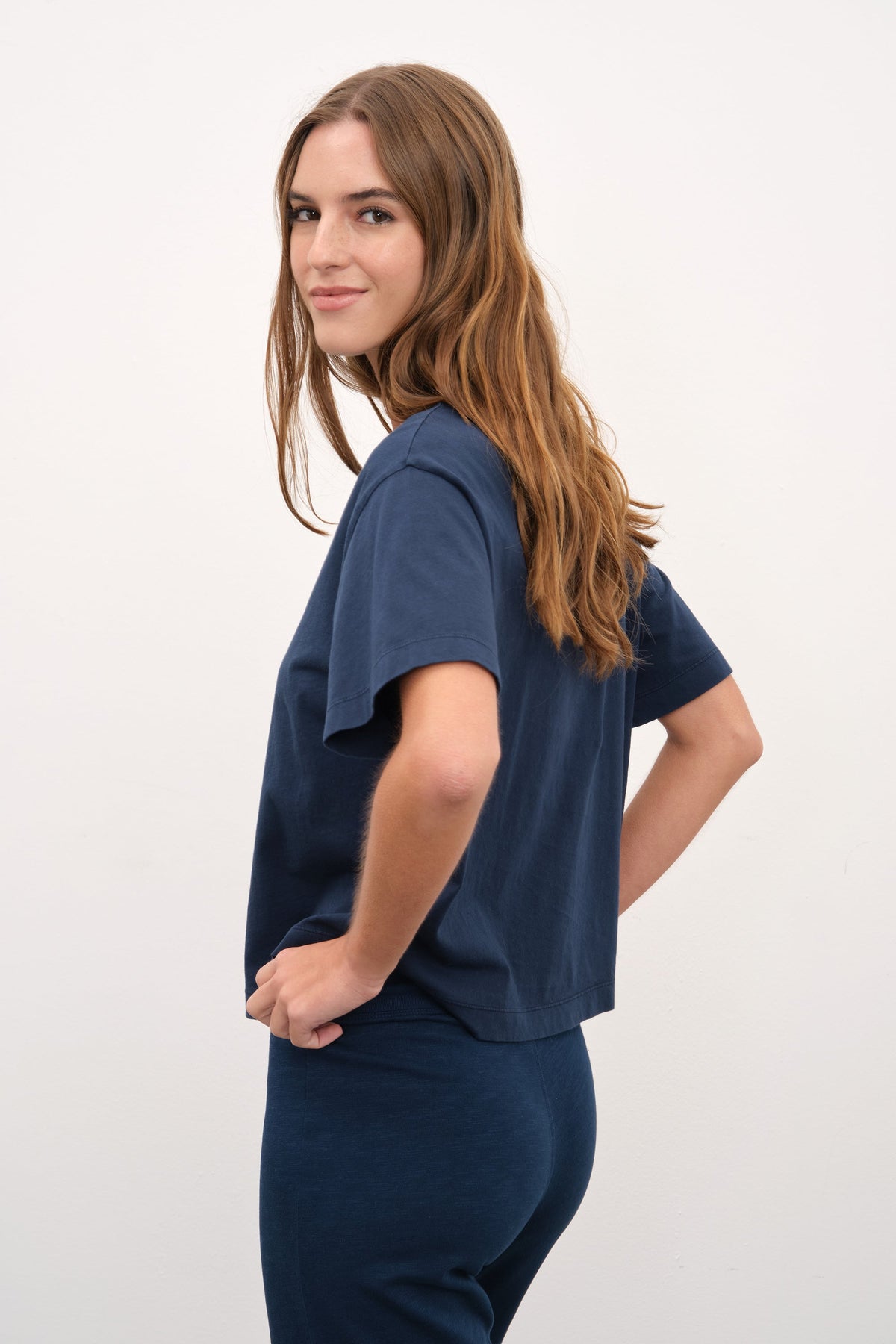 Garment-Dyed Cotton Crop T-shirt