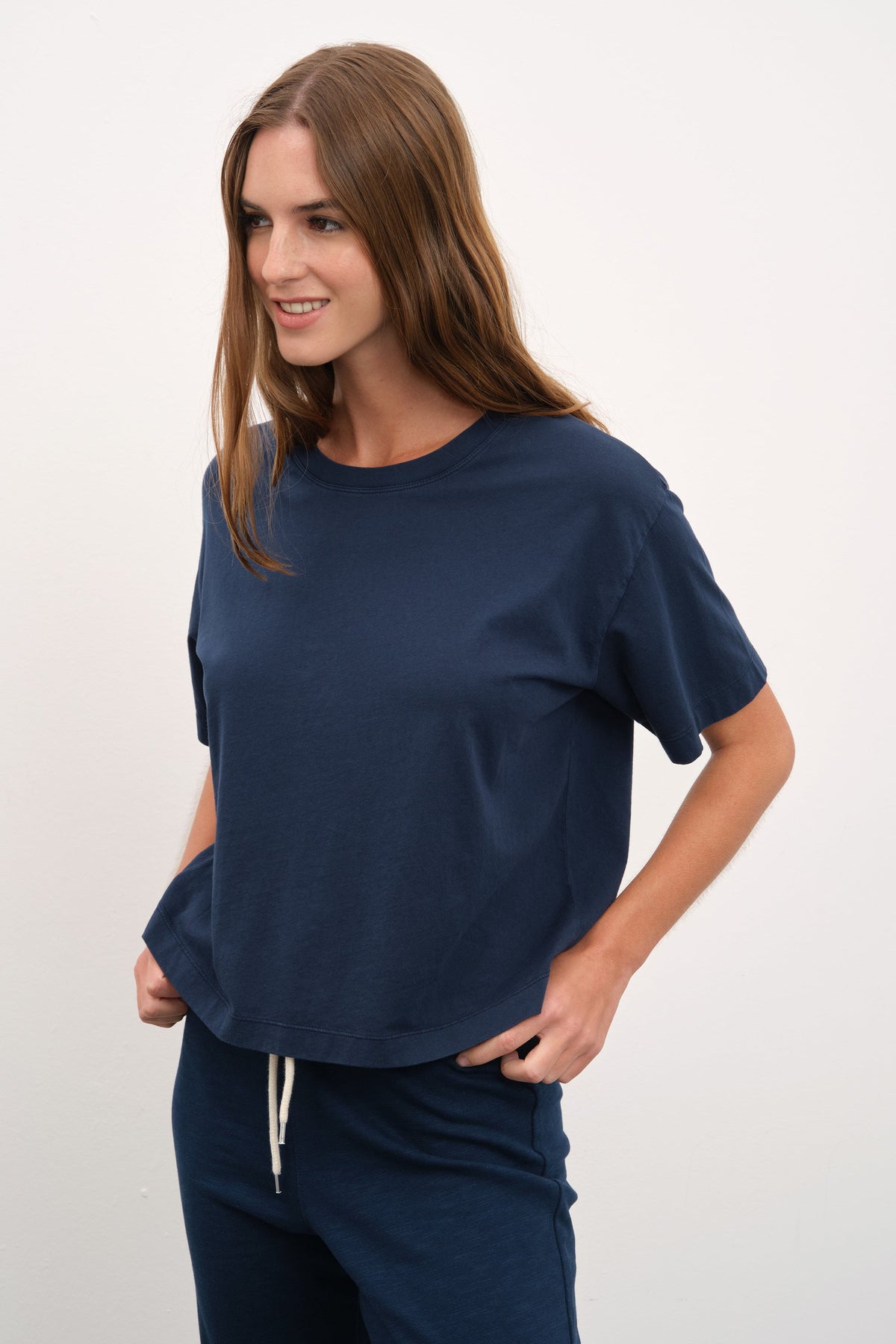 Garment-Dyed Cotton Crop T-shirt