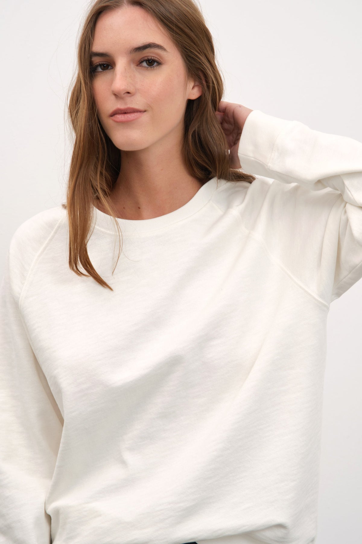 Raglan Sleeve Unisex Sweatshirt in Slub Cotton