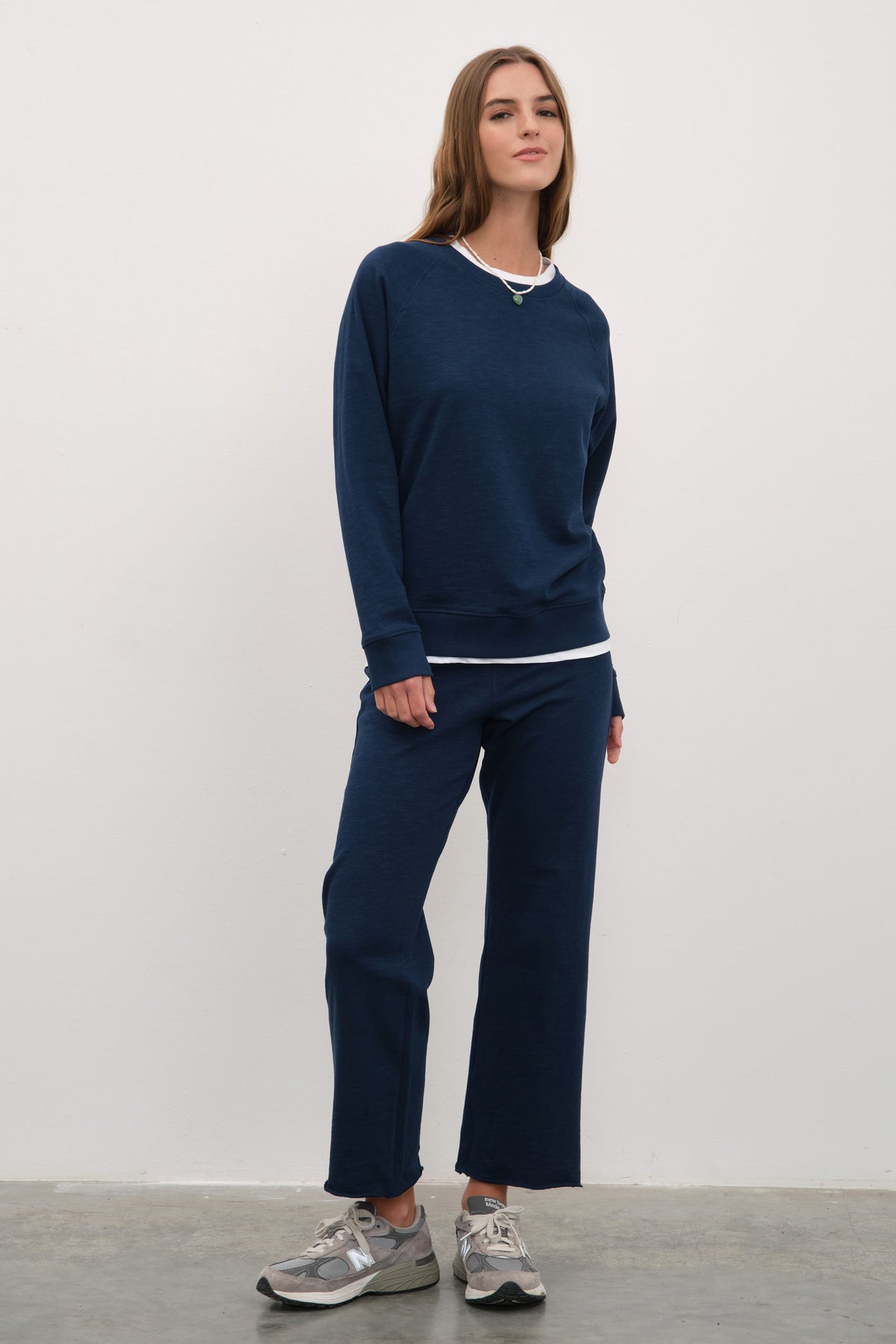 Raglan Sleeve Unisex Sweatshirt in Slub Cotton
