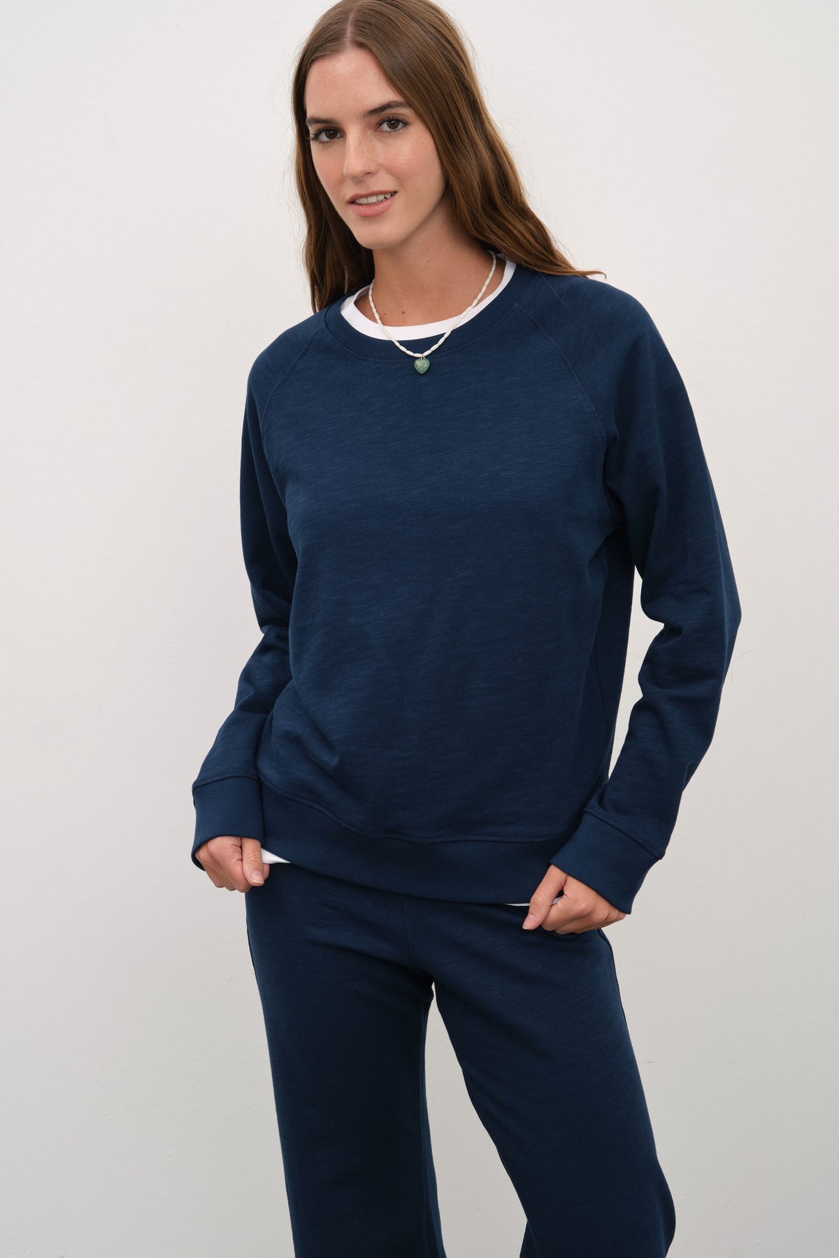 Raglan Sleeve Unisex Sweatshirt in Slub Cotton