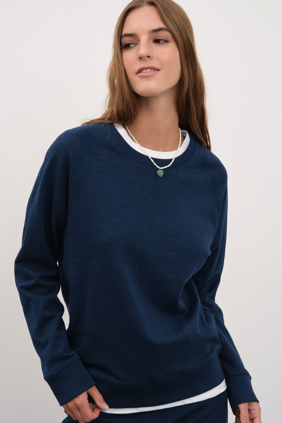 Raglan Sleeve Unisex Sweatshirt in Slub Cotton