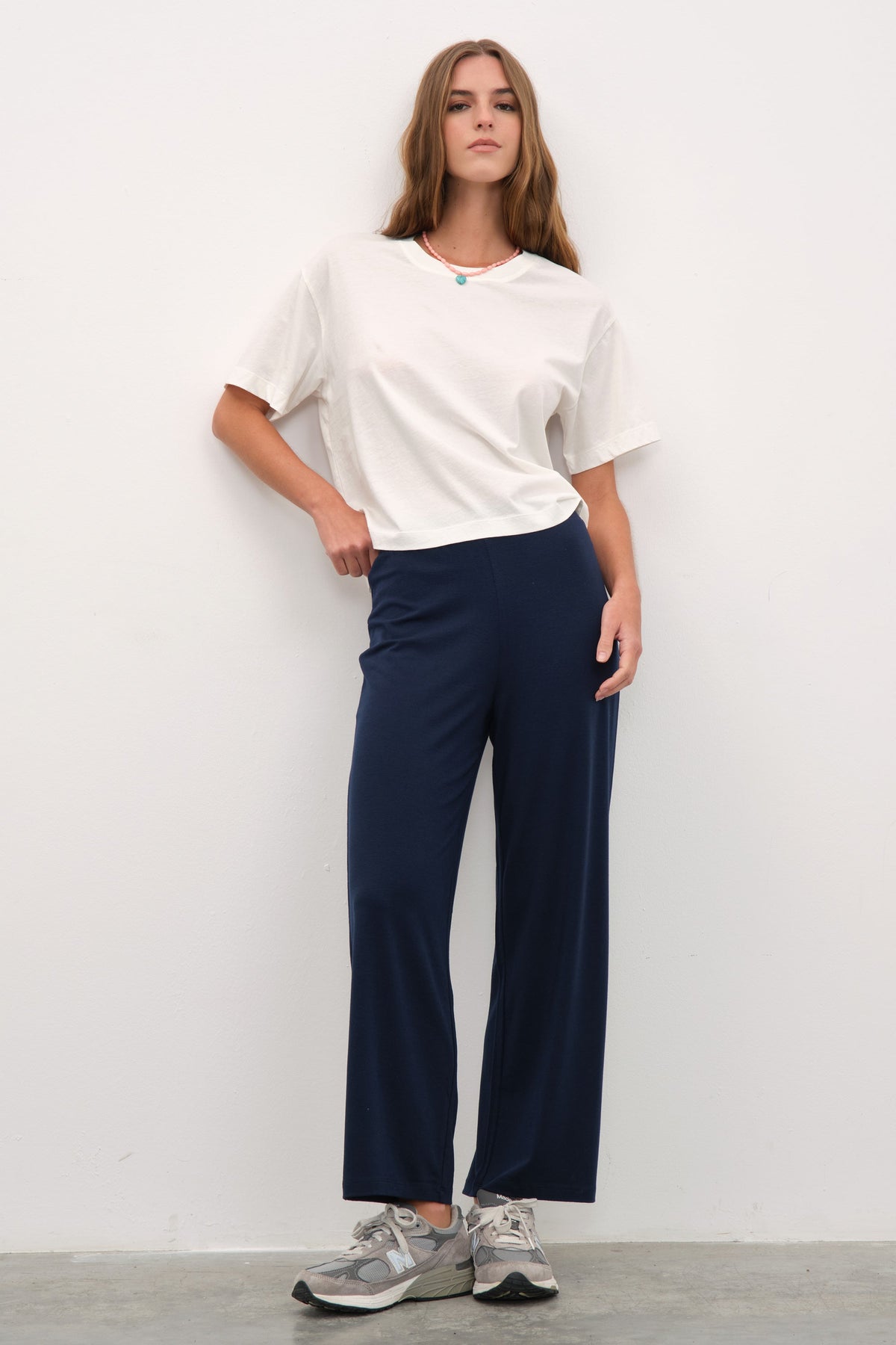 'Live-in' Crop Flare Crepe TENCEL™ Pants