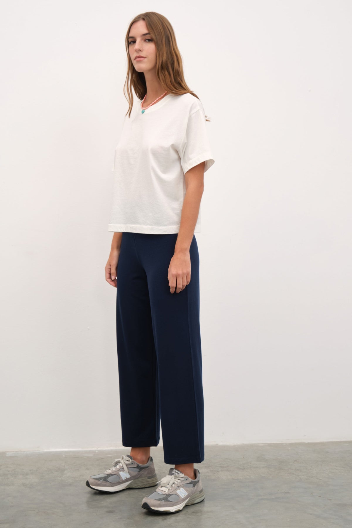 'Live-in' Crop Flare Crepe TENCEL™ Pants