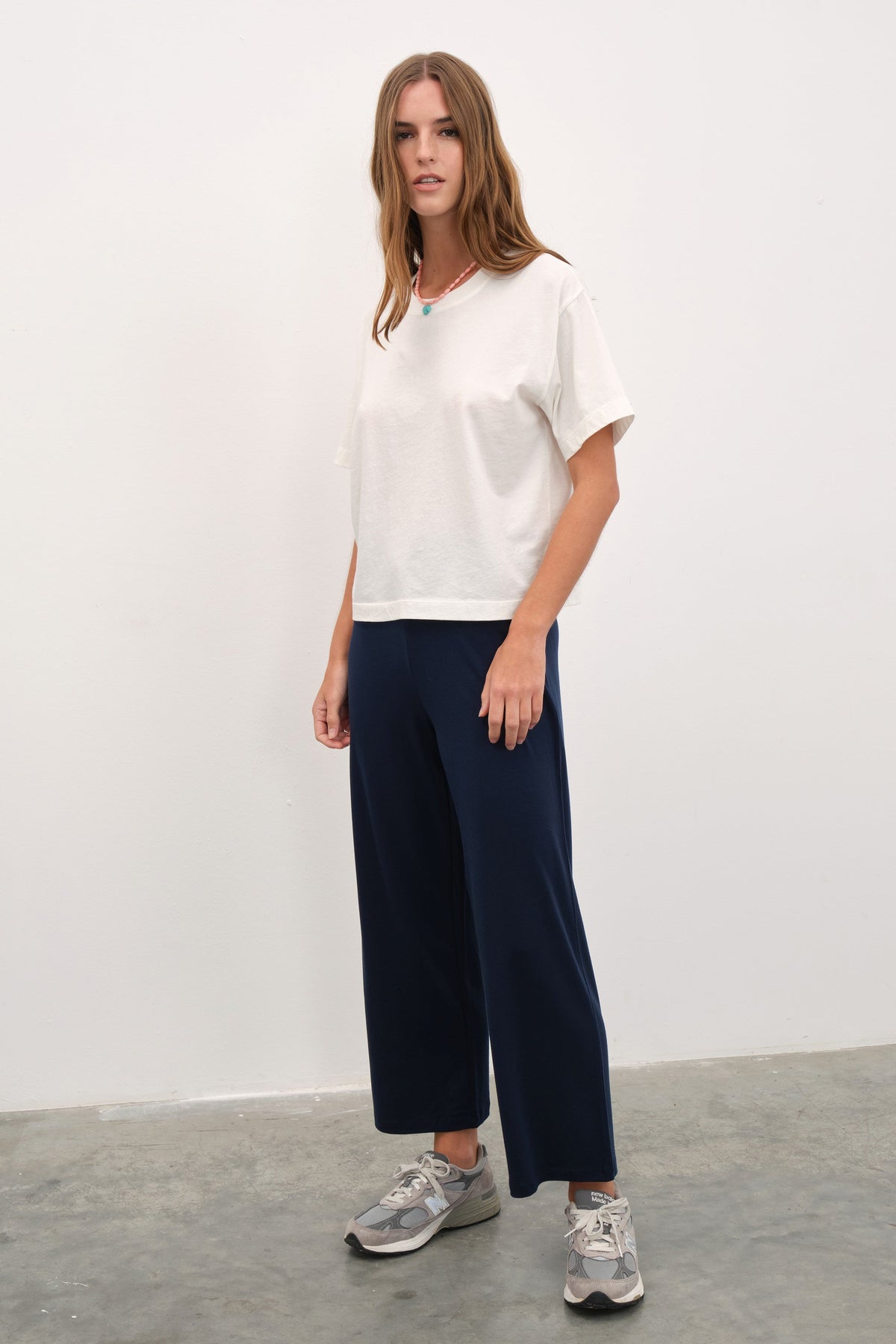 'Live-in' Crop Flare Crepe TENCEL™ Pants