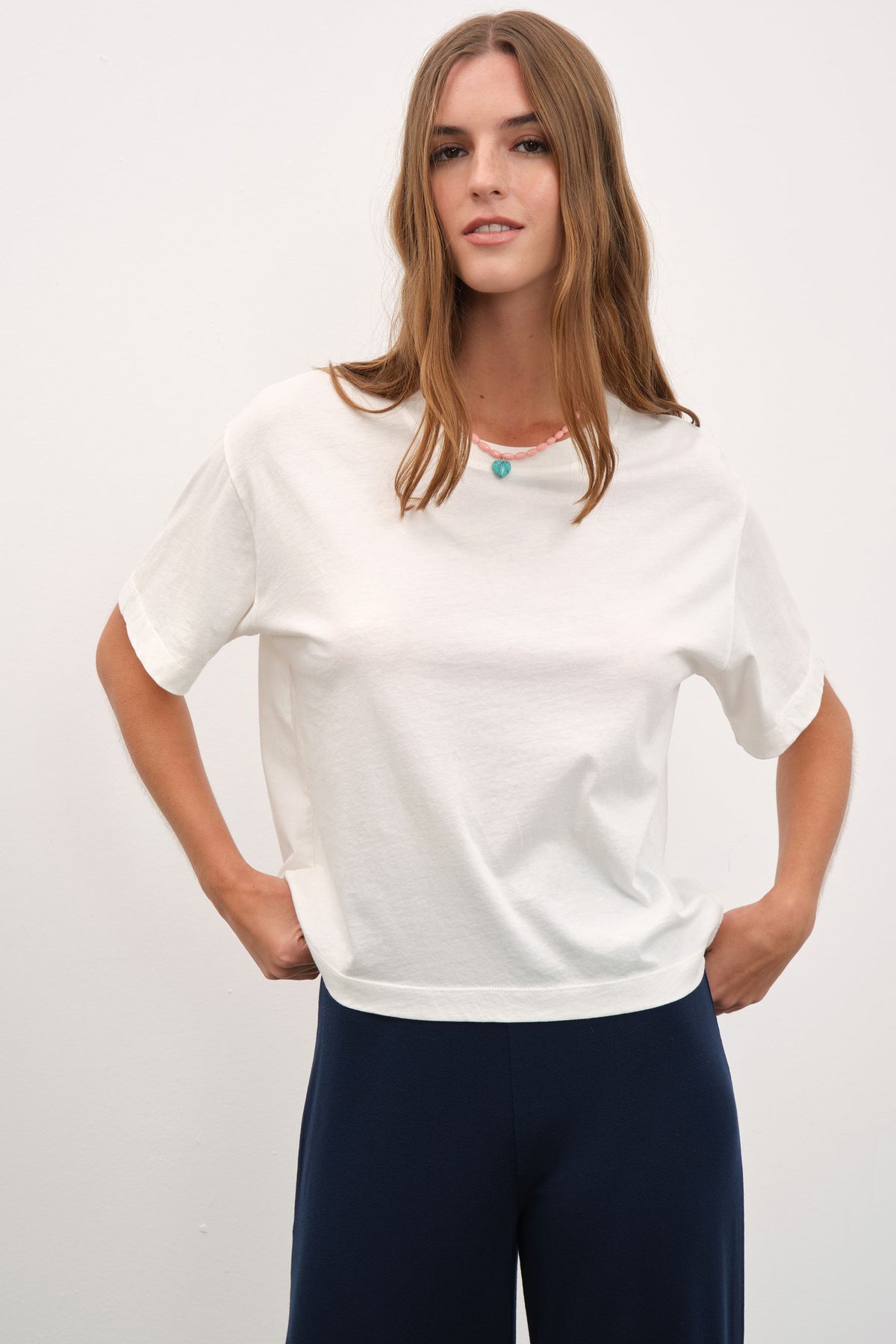 Garment-Dyed Cotton Crop T-shirt