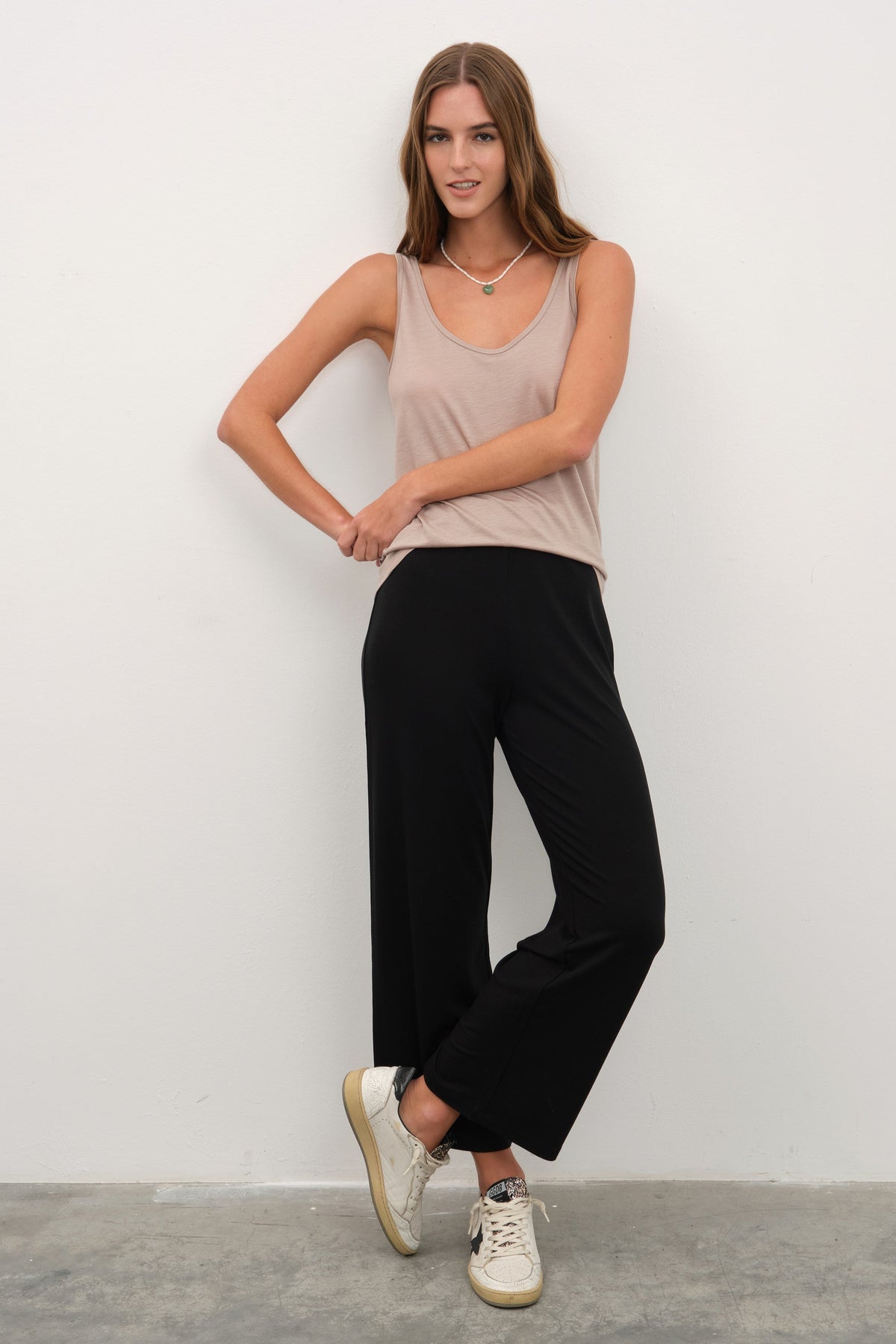 'Live-in' Crop Flare Crepe TENCEL™ Pants