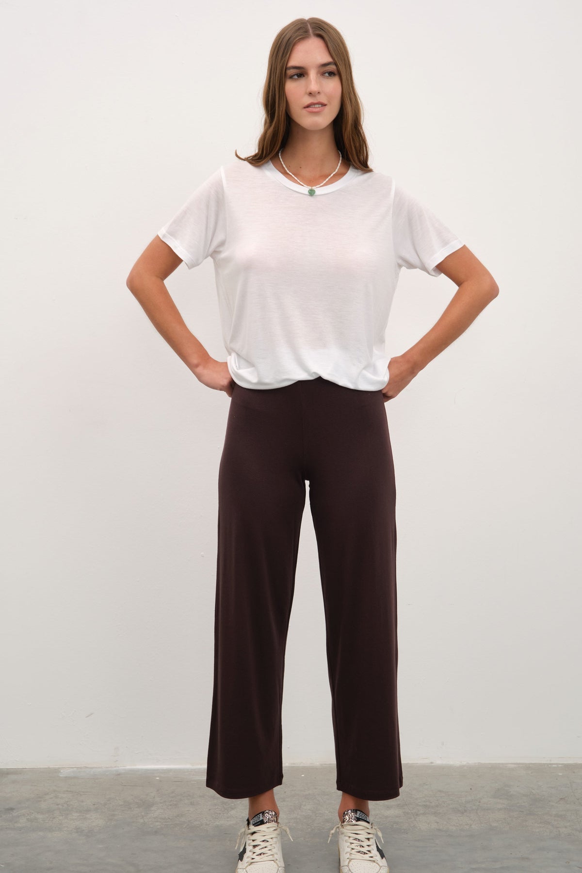 'Live-in' Crop Flare Crepe TENCEL™ Pants