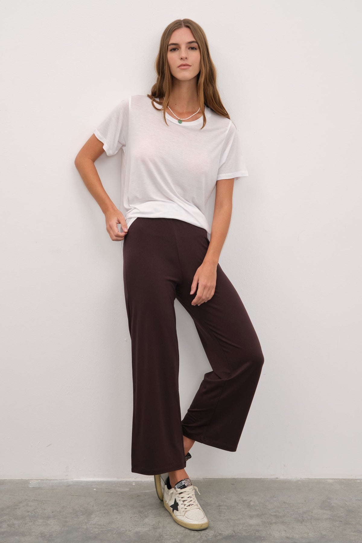 'Live-in' Crop Flare Crepe TENCEL™ Pants