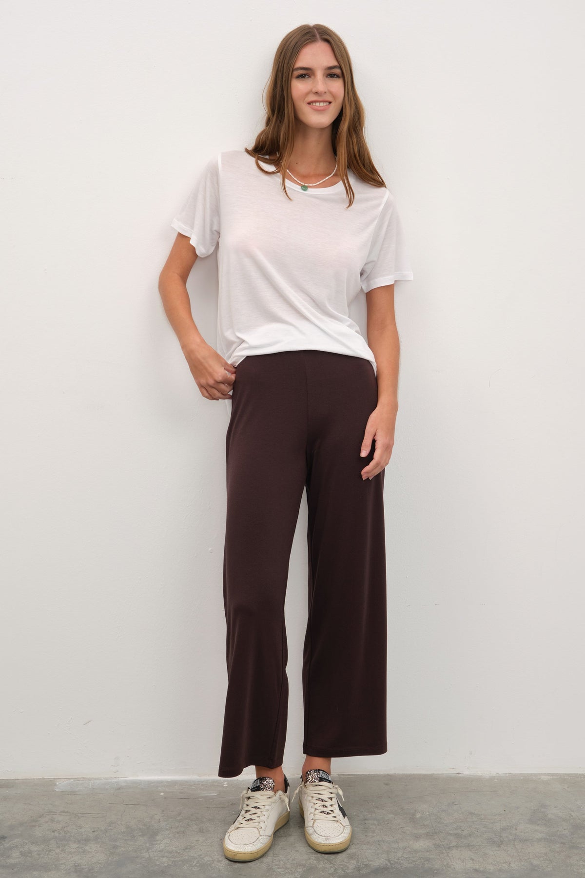 'Live-in' Crop Flare Crepe TENCEL™ Pants