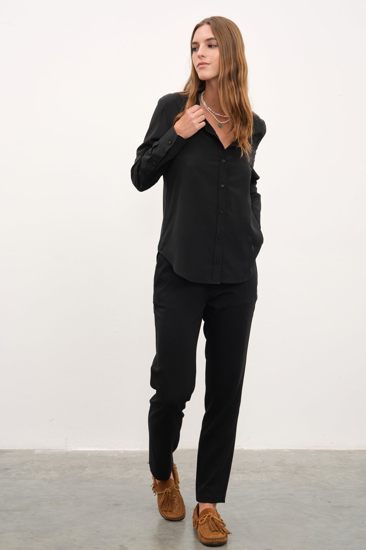 Silk Crepe Chiffon Shirt