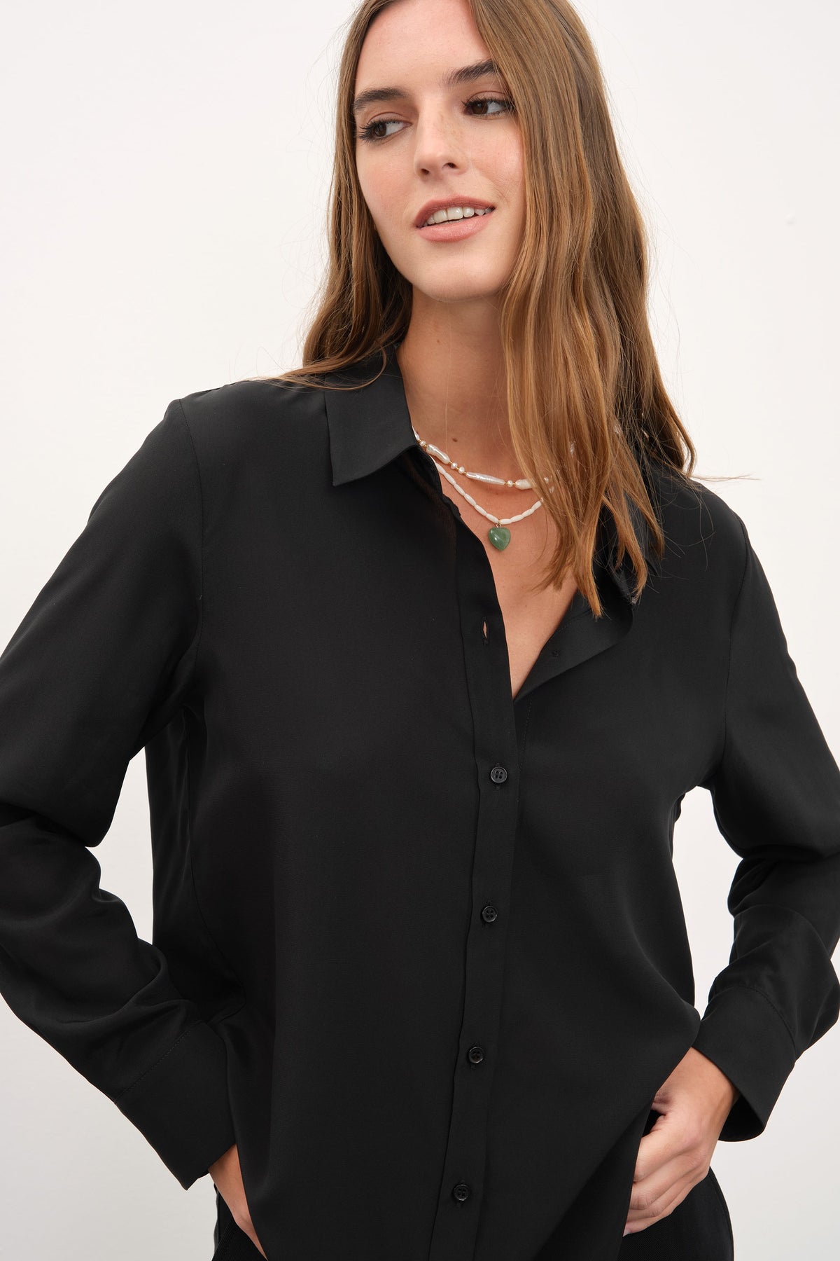 Silk Crepe Chiffon Shirt