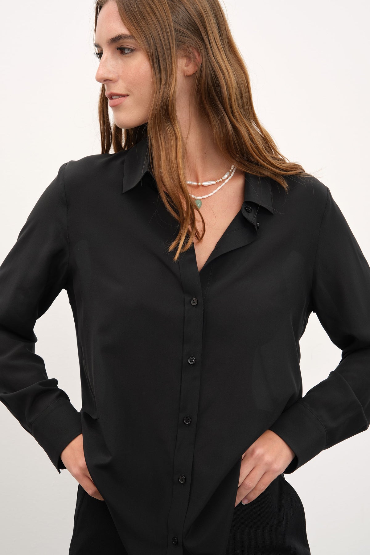 Silk Crepe Chiffon Shirt