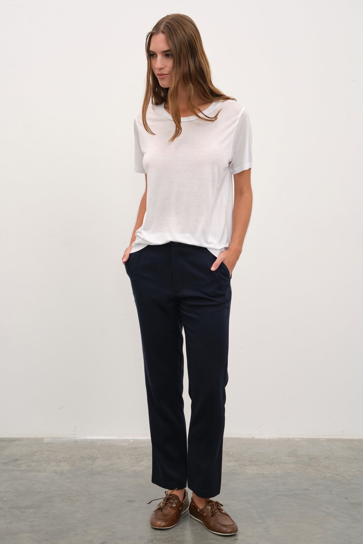 Crew Neck T-shirt in Lyocell (TENCEL™)