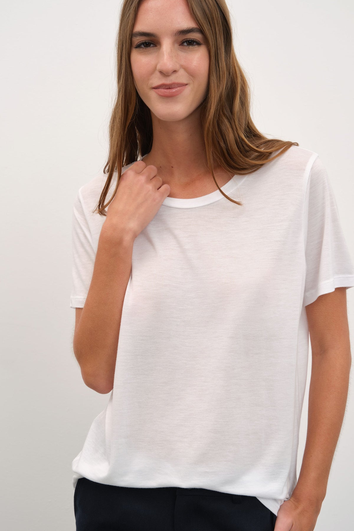 Crew Neck T-shirt in Lyocell (TENCEL™)