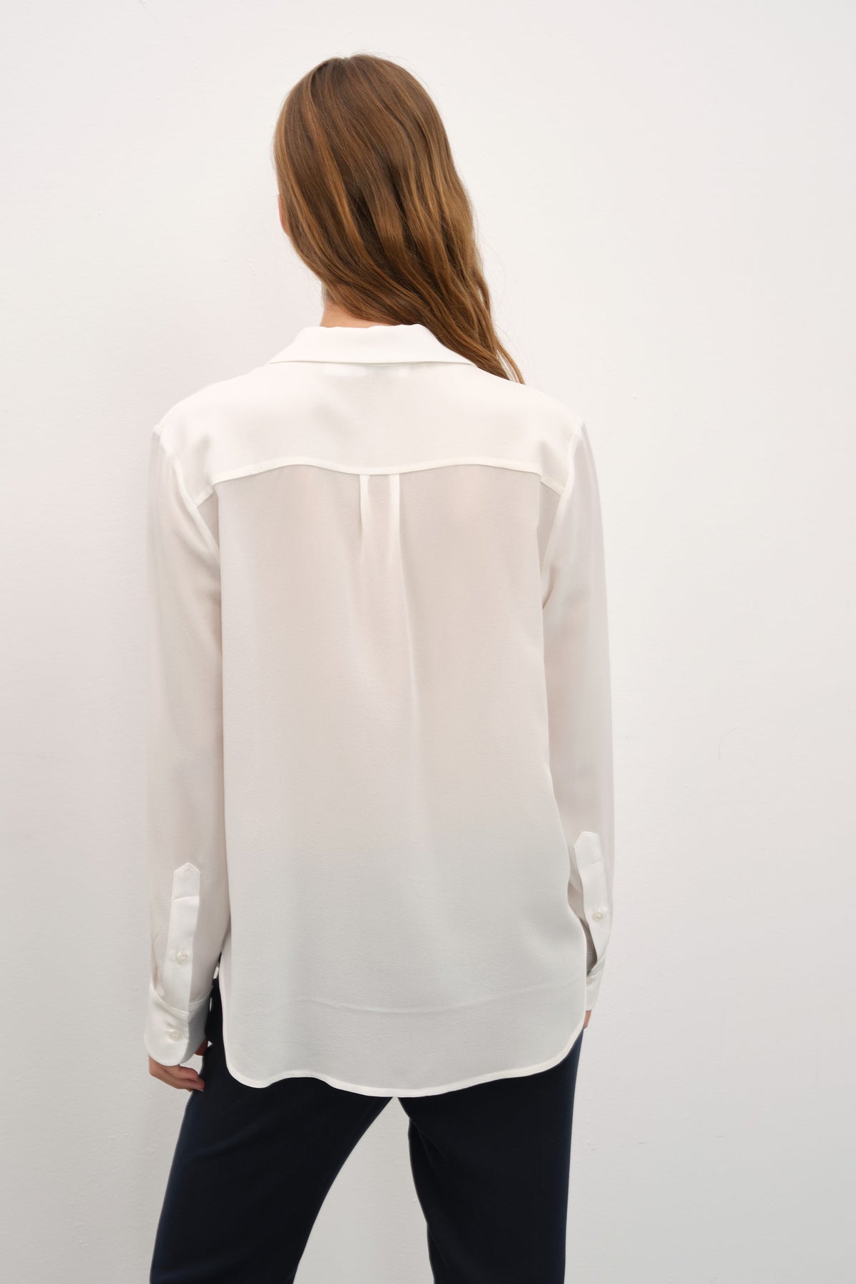 Silk Crepe Chiffon Shirt