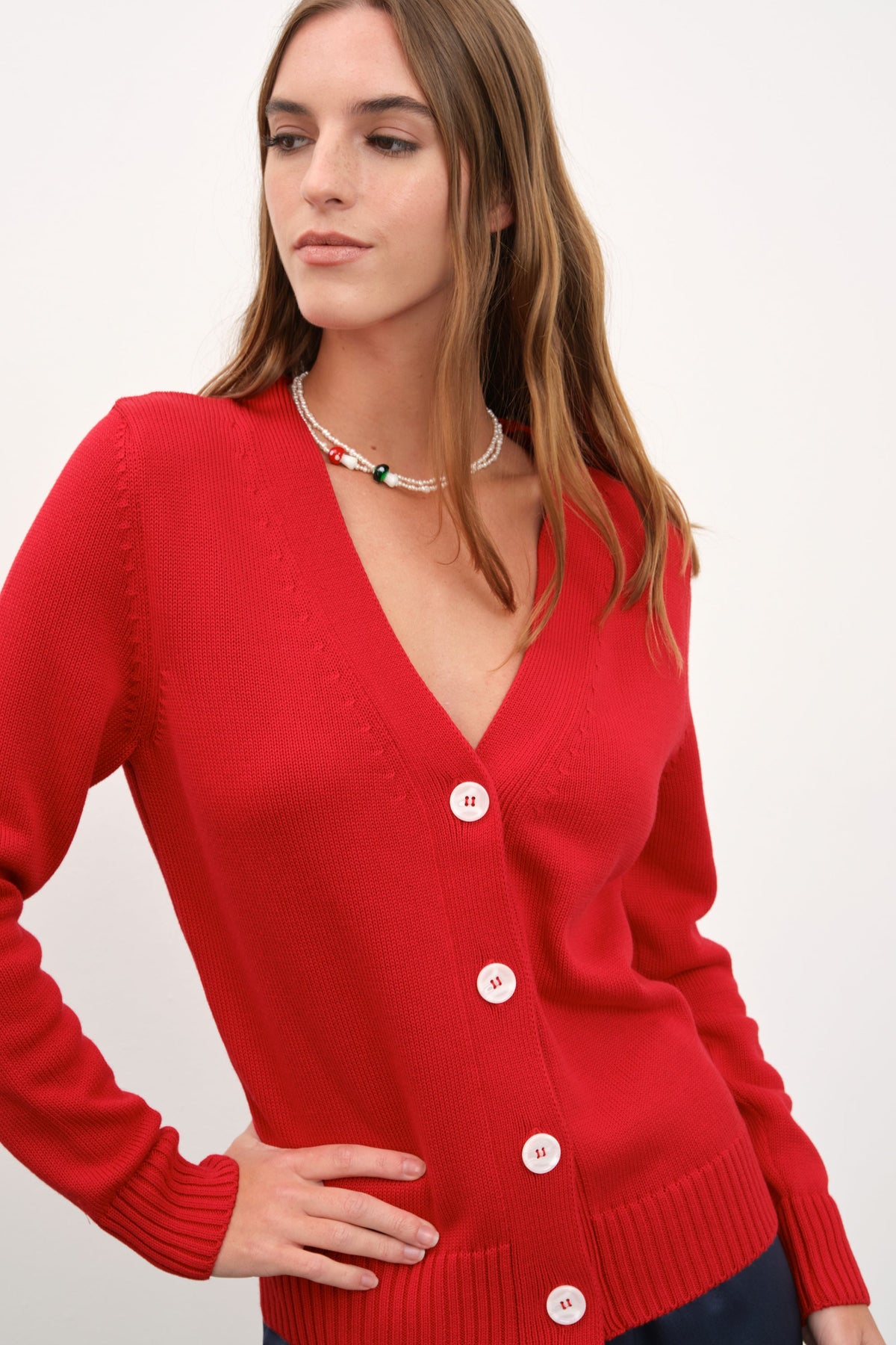 Red Mushroom Mixed Pearl Necklace