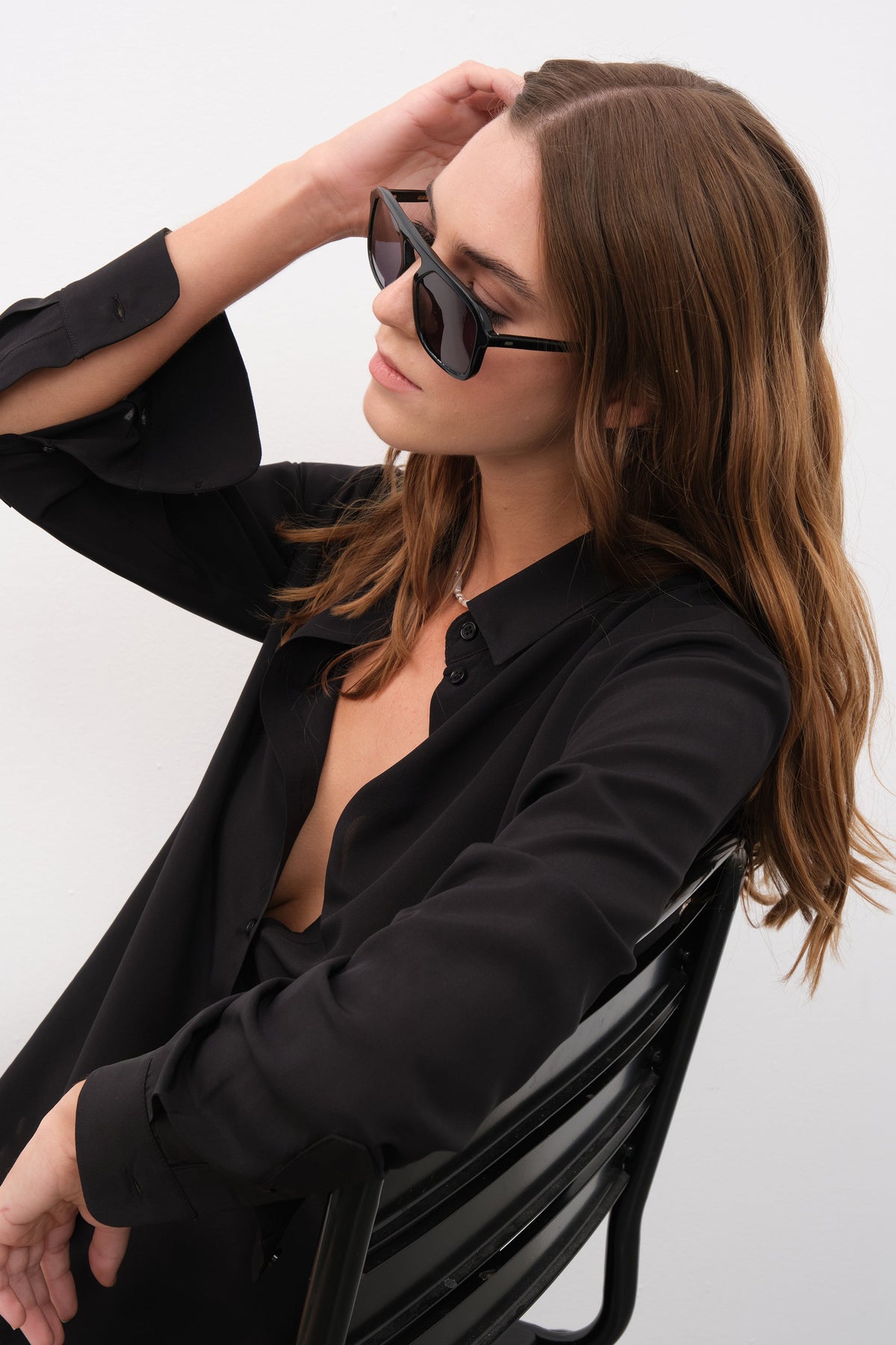 Silk Crepe Chiffon Shirt